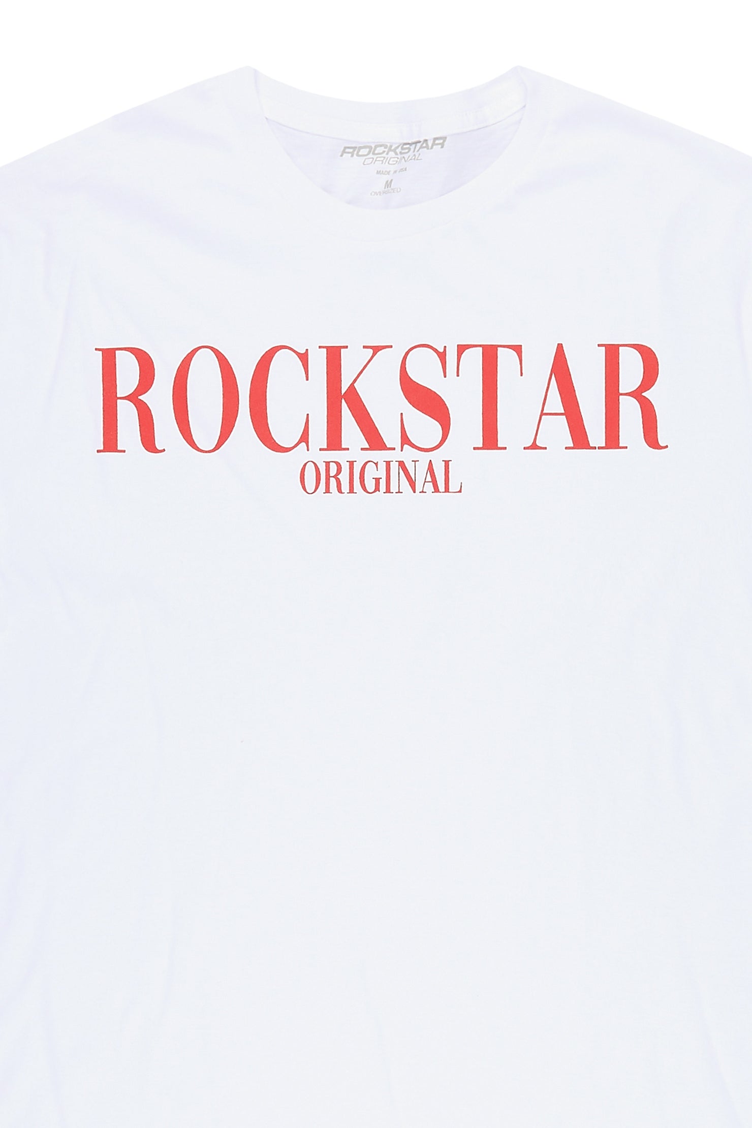 Octavio 2.0 White/Red Oversized Graphic T-Shirt