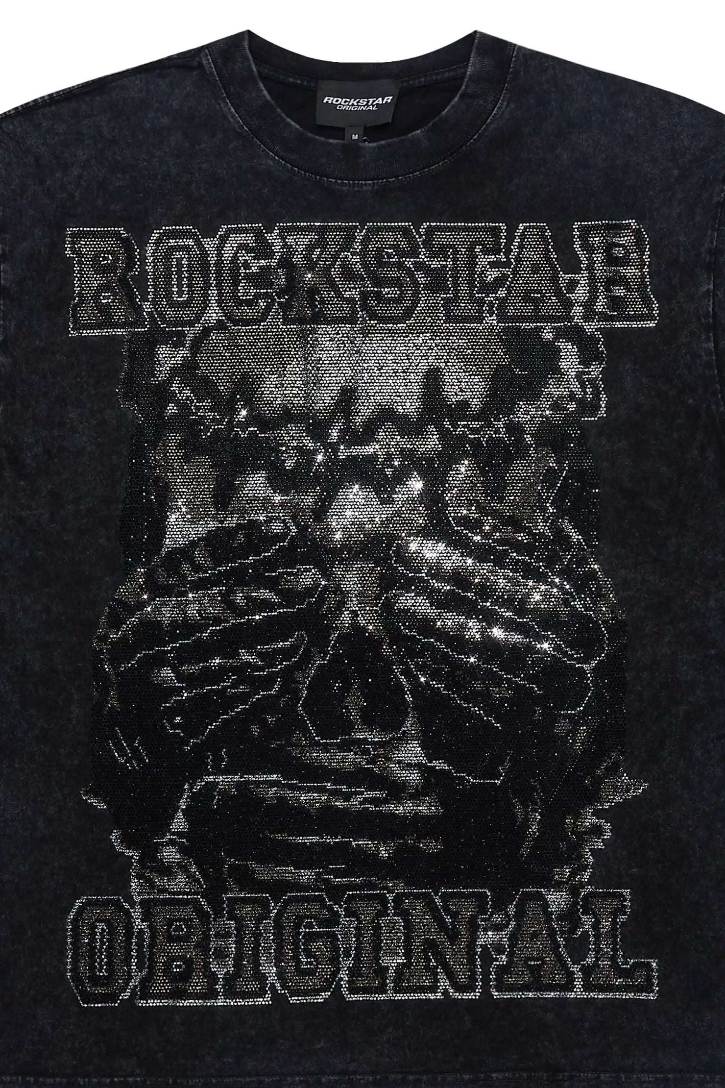 Chayse Black Rhinestone Oversized T-Shirt