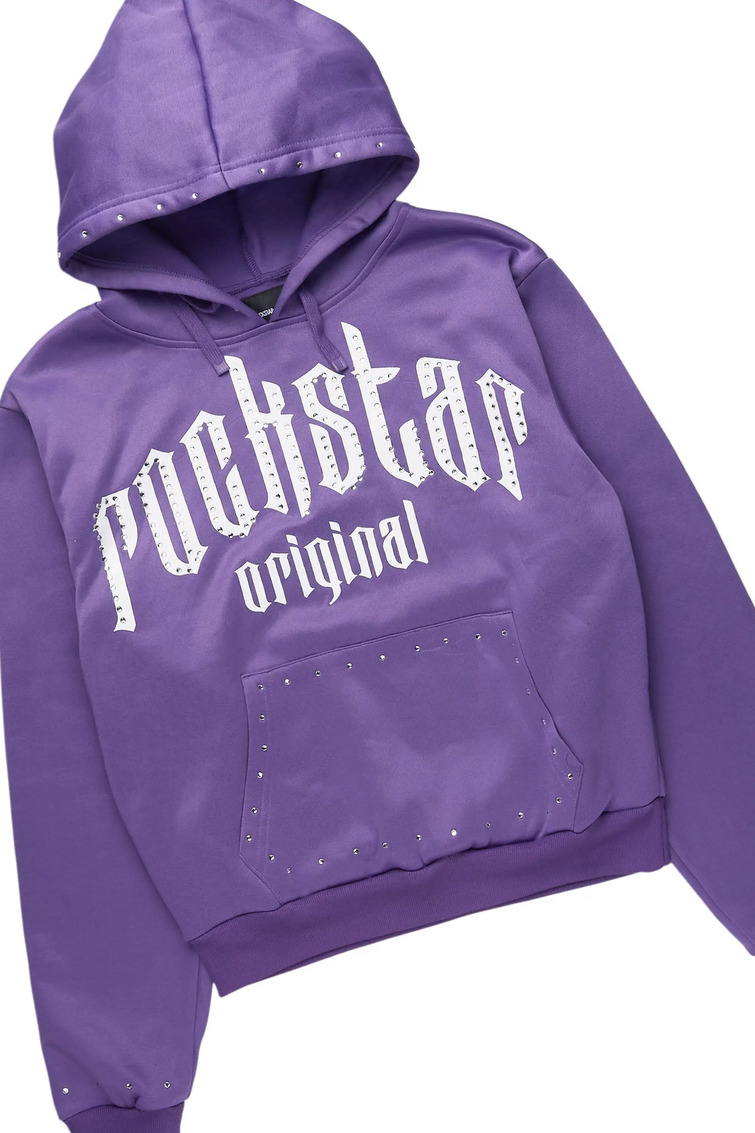 Sherris Purple Studded Stacked Track Set