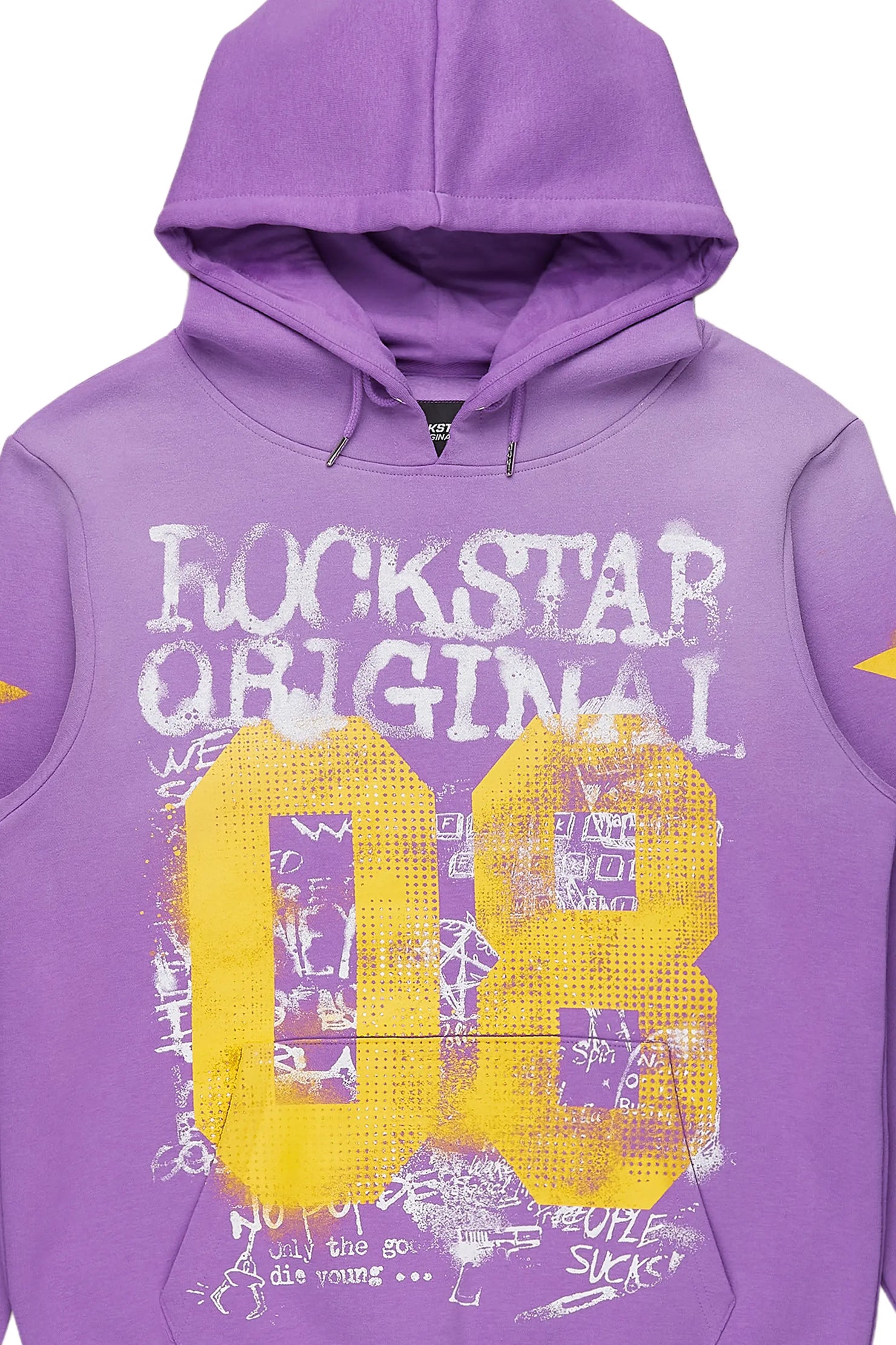 Addax Purple/Yellow Graphic Hoodie