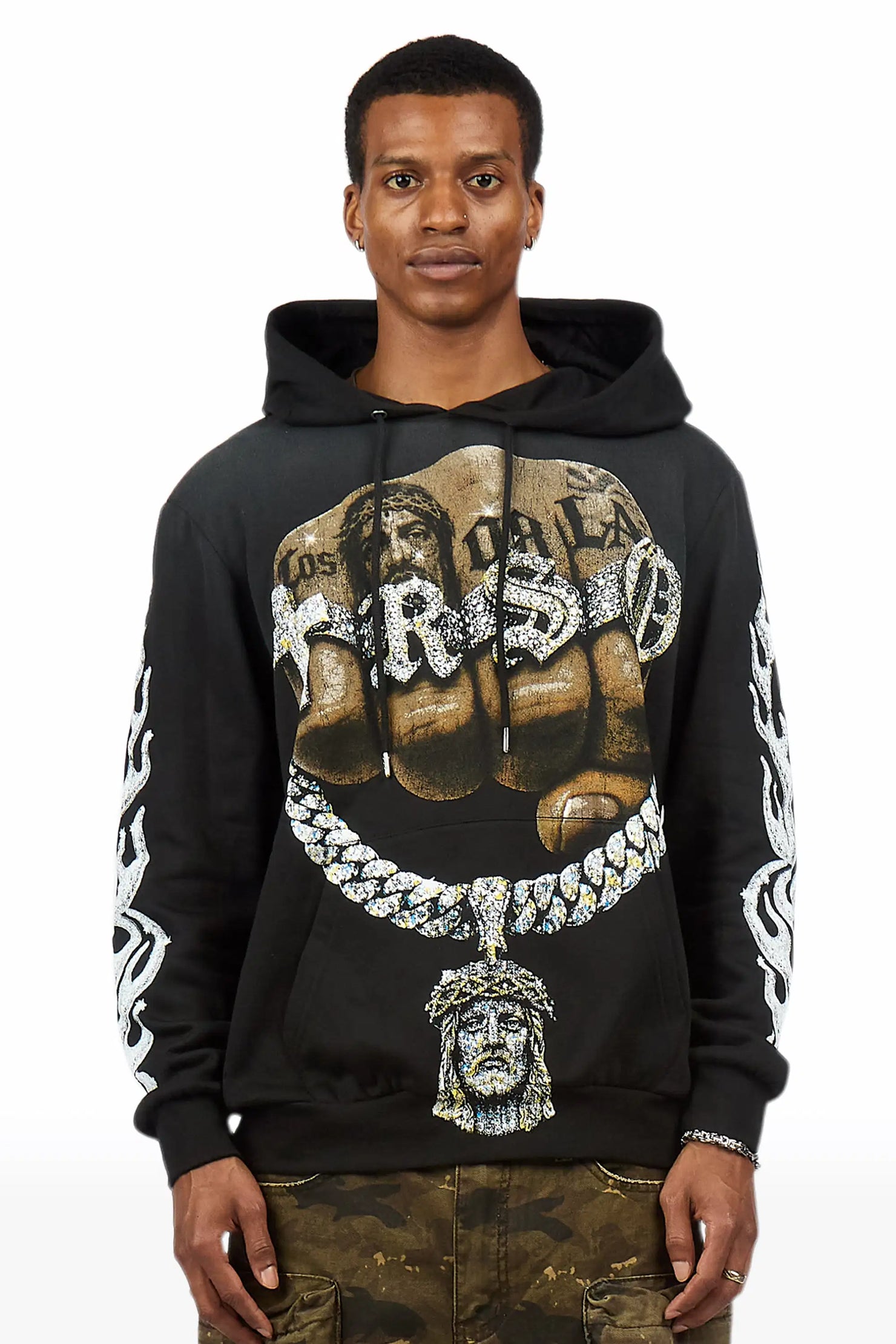 Echo Black Graphic Hoodie