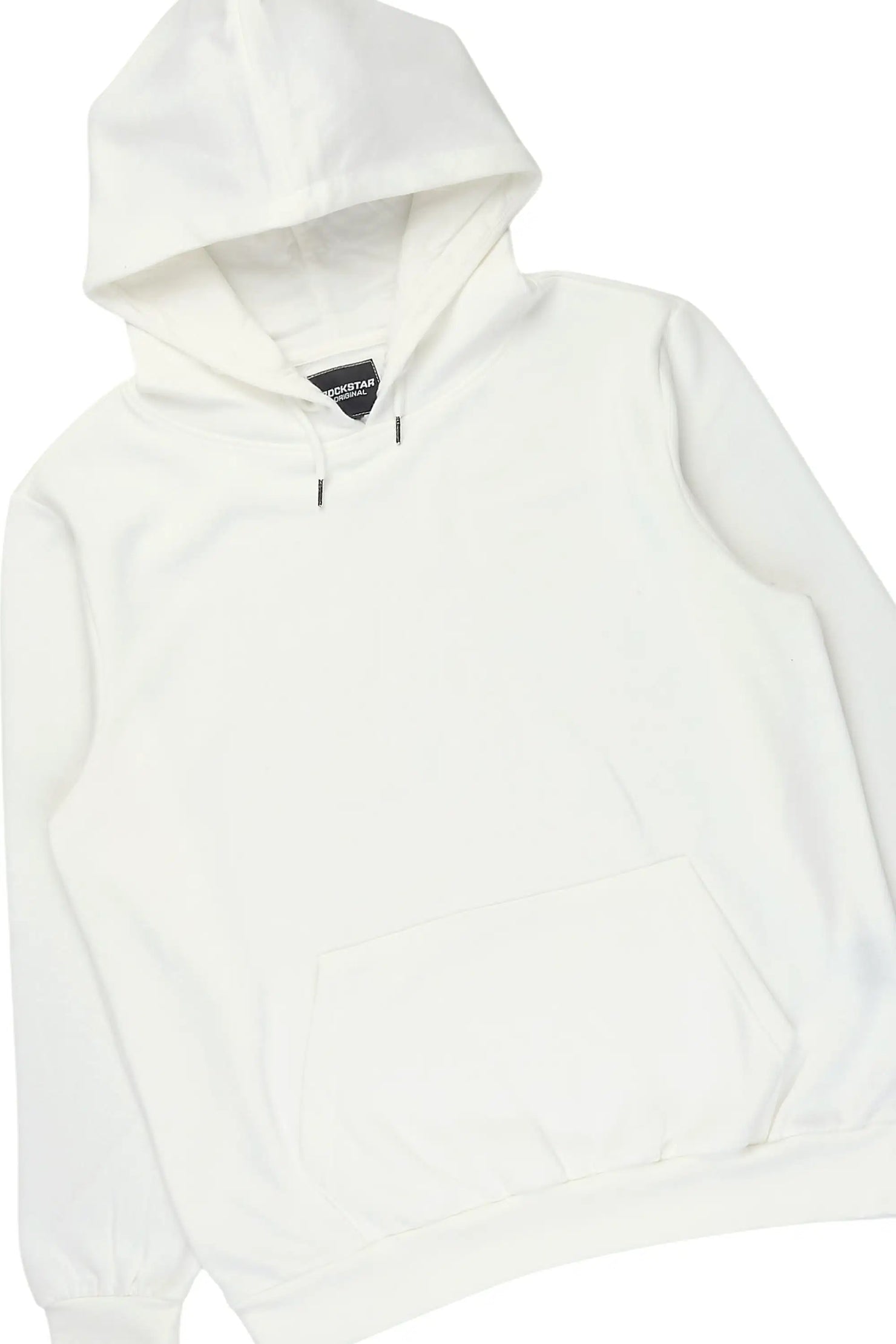 Basic White/Black Hoodie/Stacked Flare Track Set