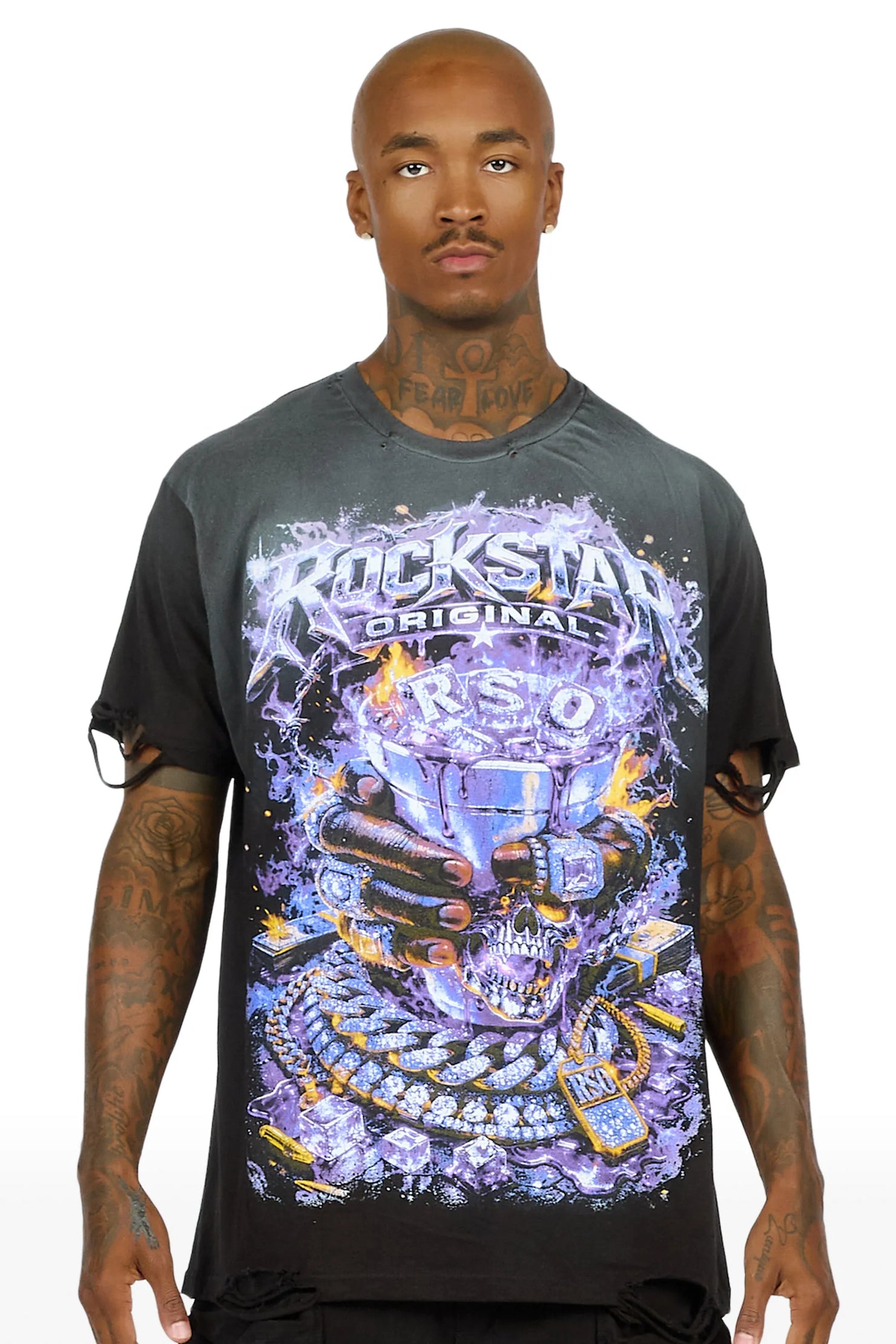 Seals Black Oversized Graphic T-Shirt