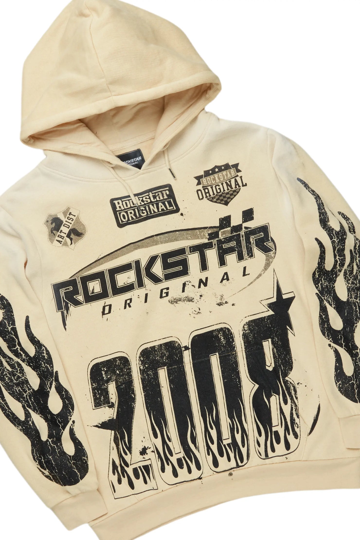 Boaz Beige Super Stacked Hoodie Track Set