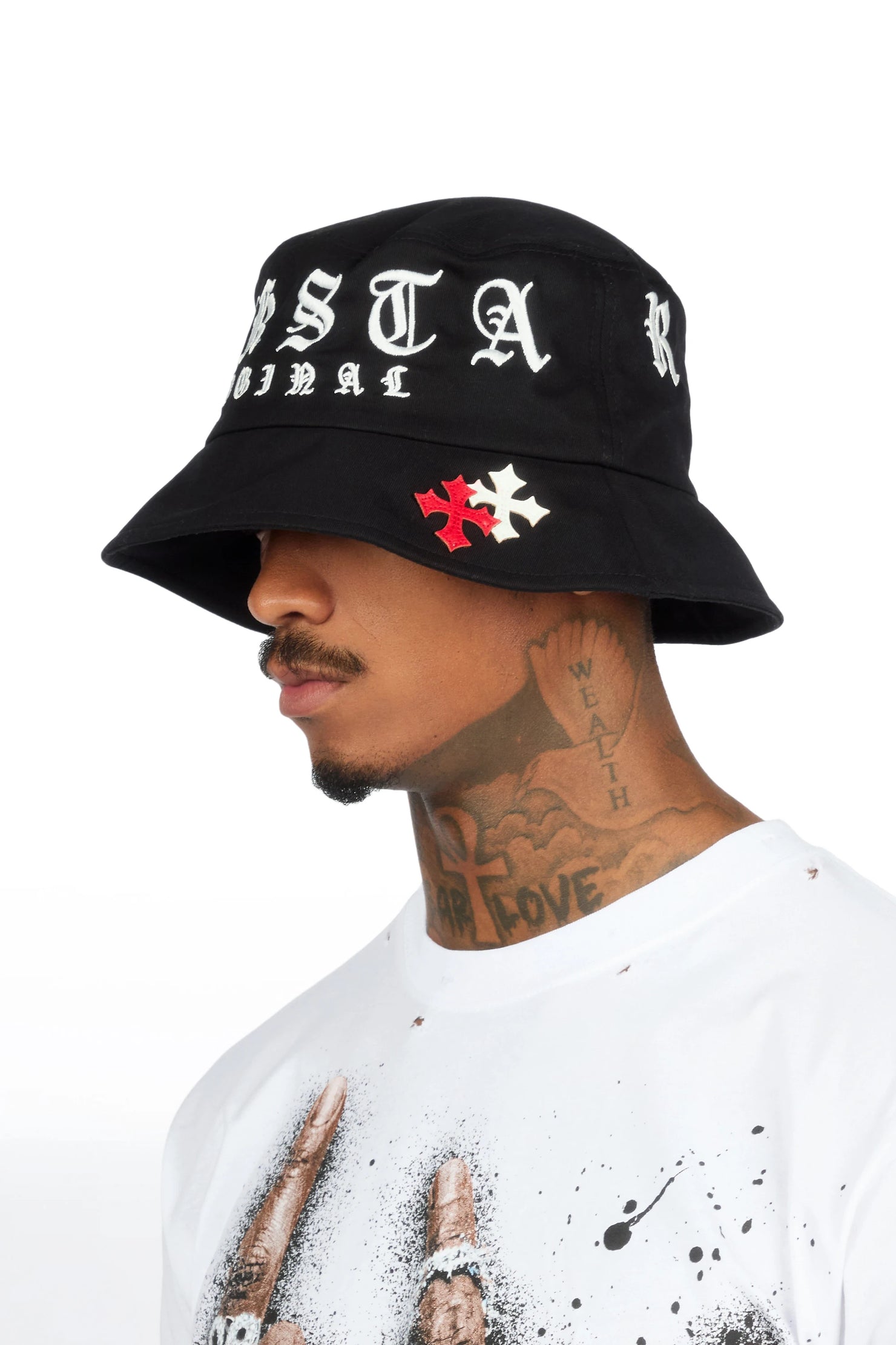 Muska Black Bucket Hat