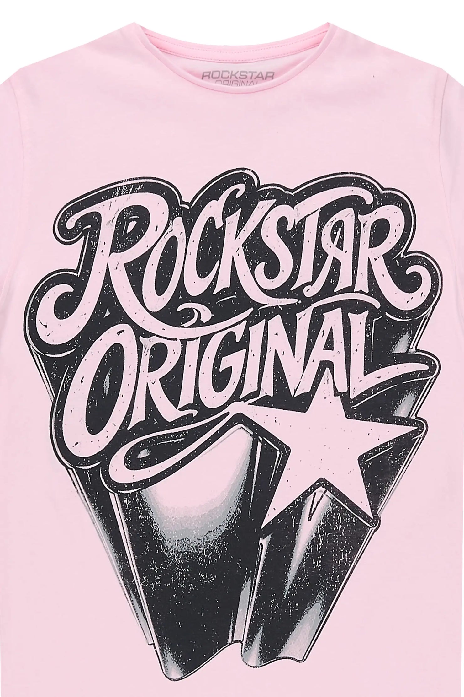 Girls Zayda Light Pink/Black Graphic T-Shirt