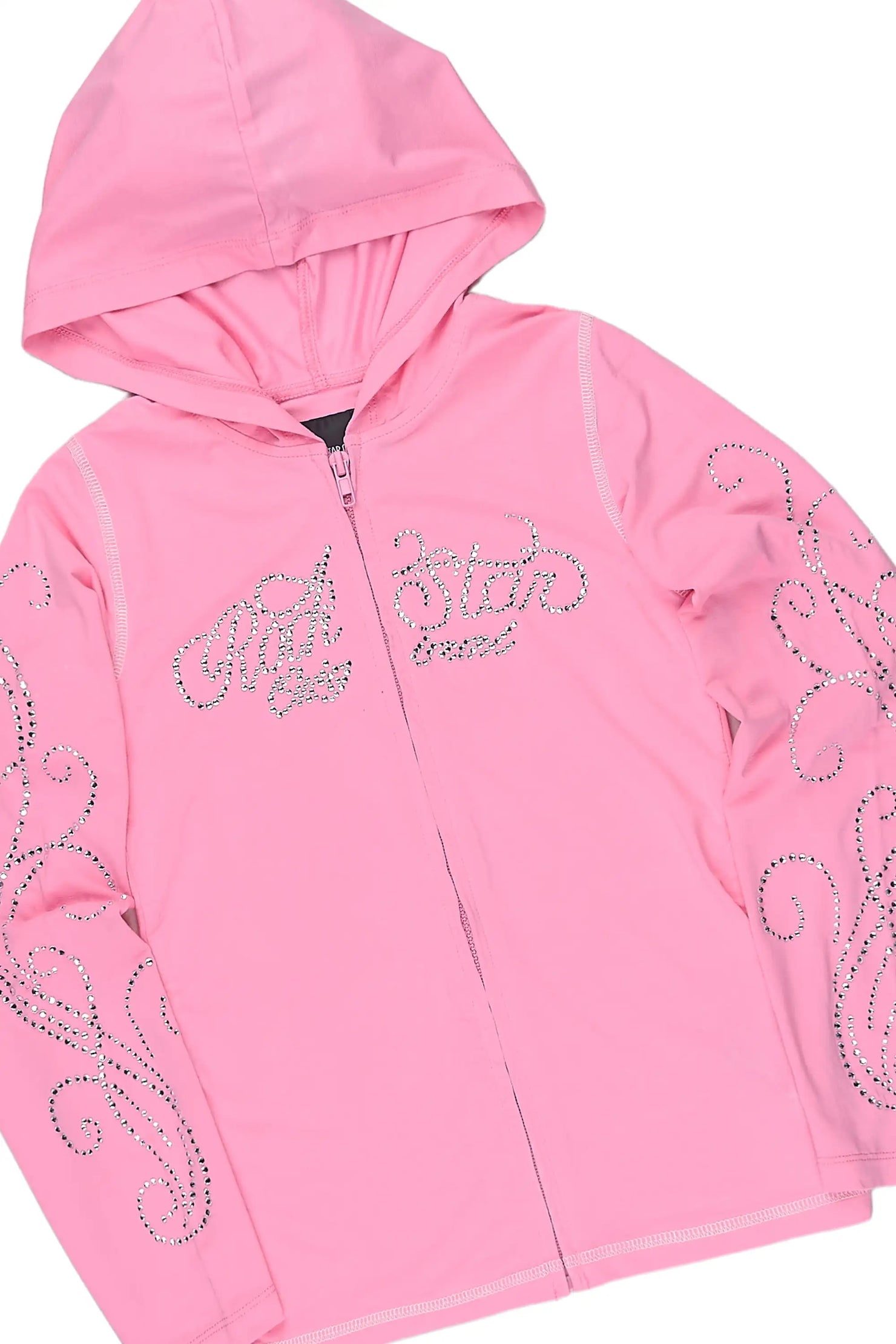 Girls Joella Pink Rhinestone Short Set