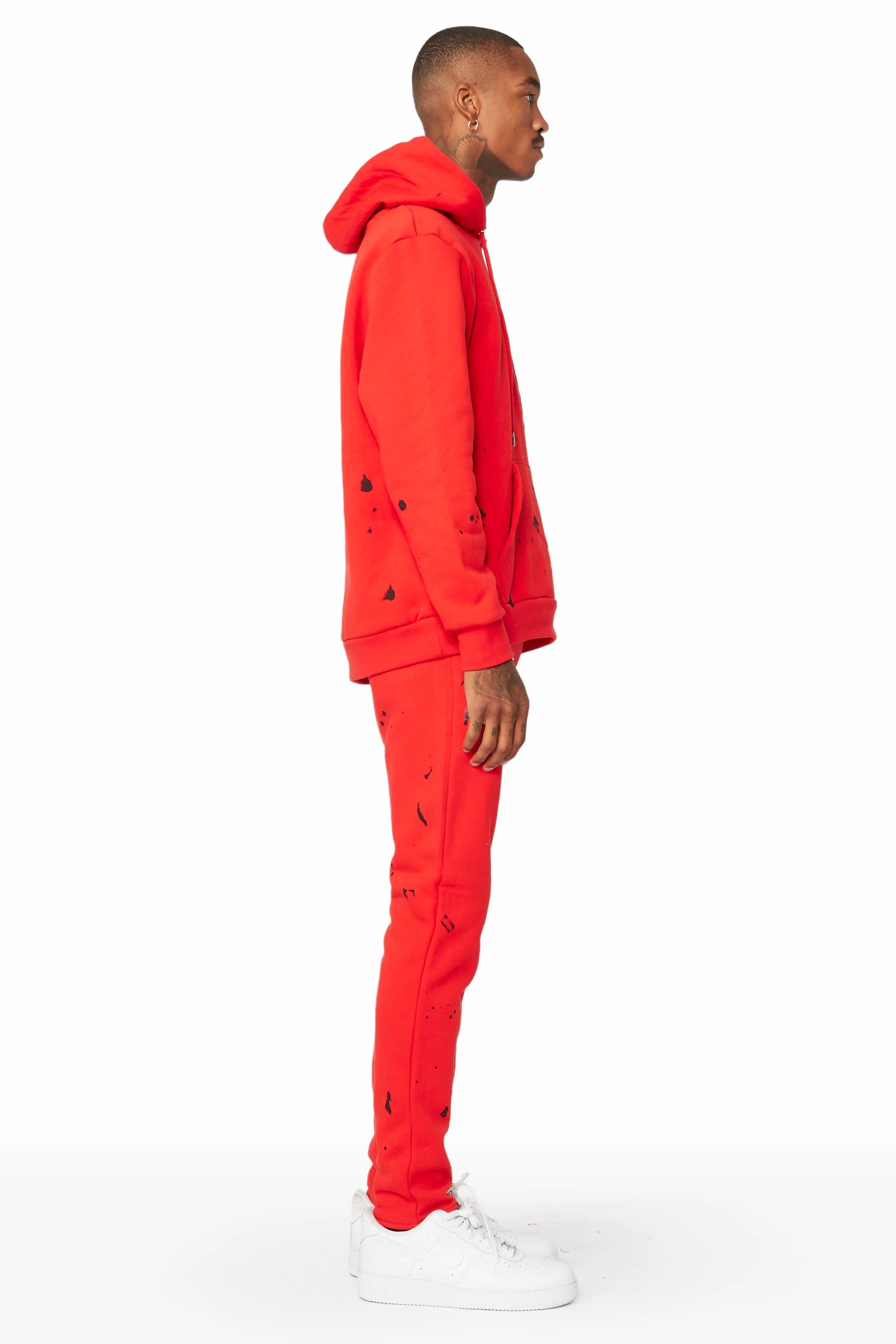 Raffer Red Slim Fit Track Set