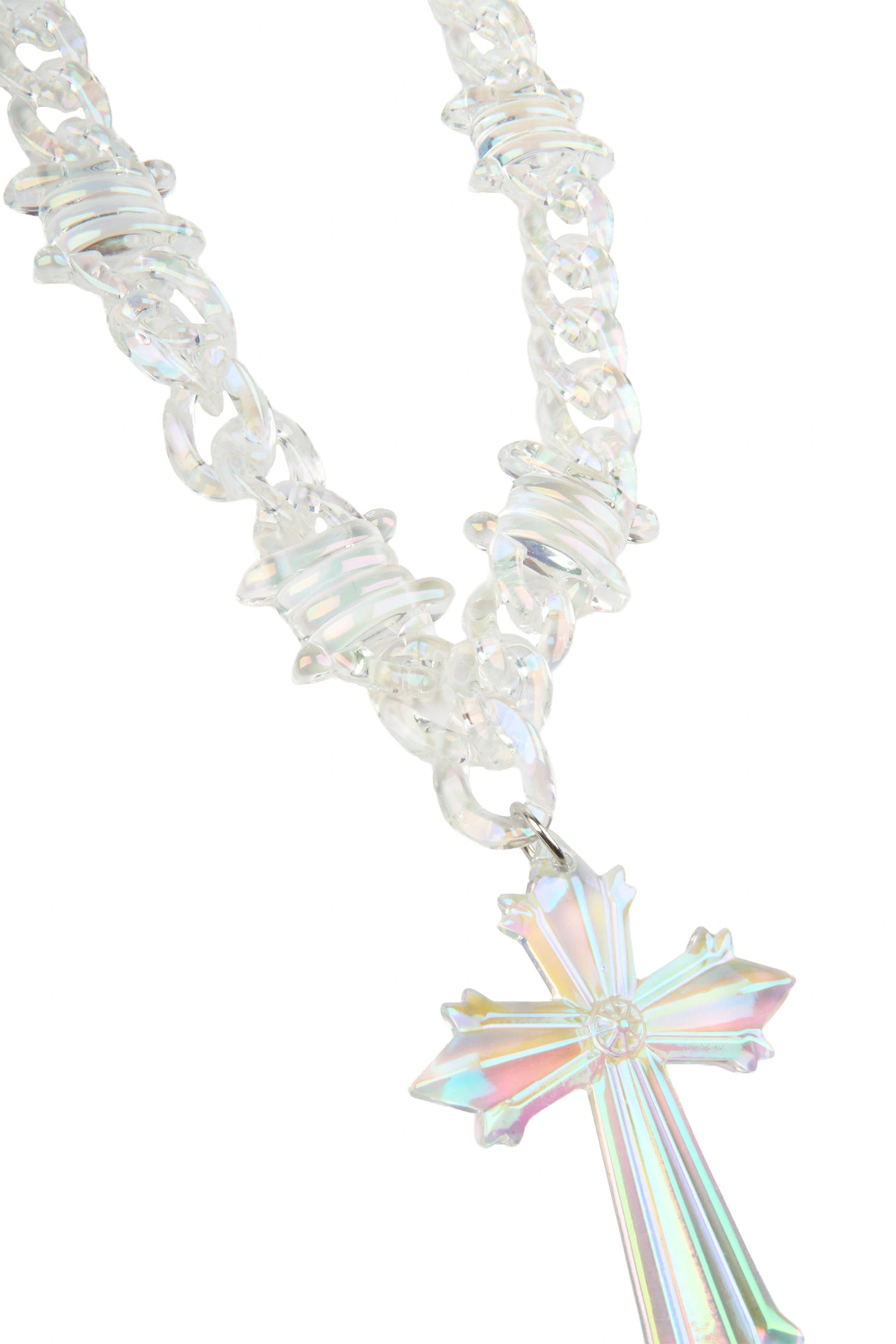 Hardy Silver Acrylic Chain Necklace