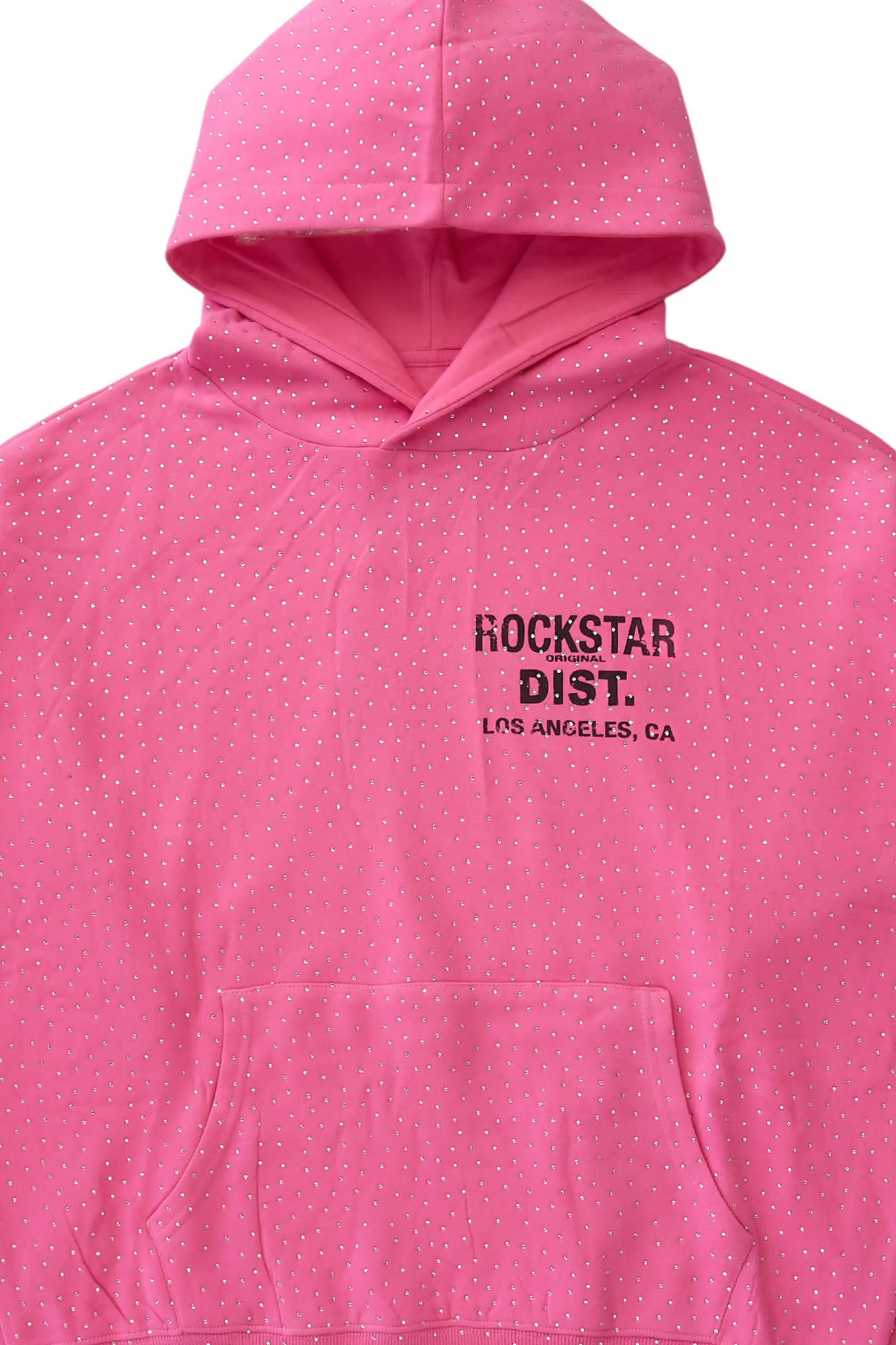 Dalasia Pink Rhinestone Hoodie