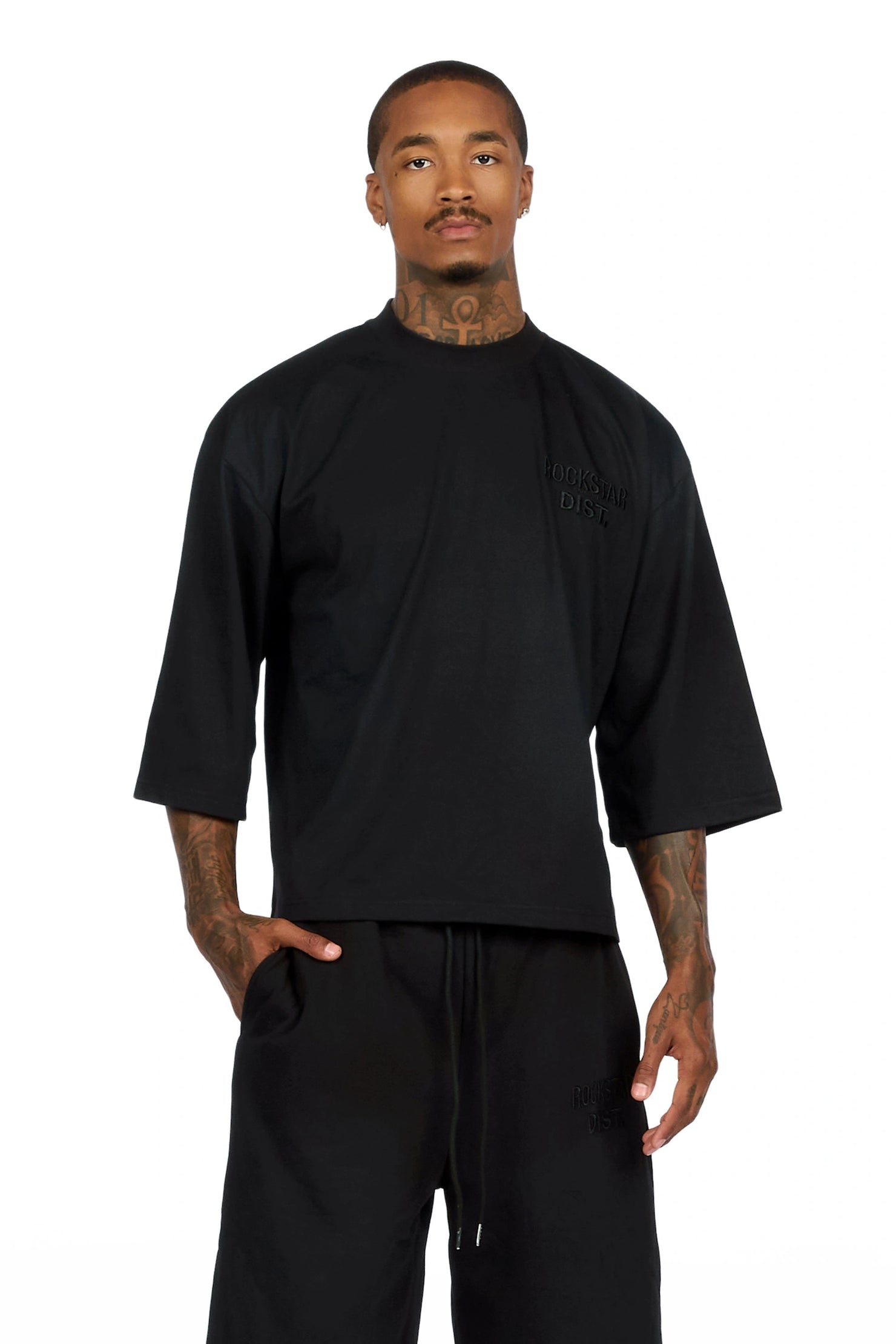 Jolan Black T-Shirt/Jort Set