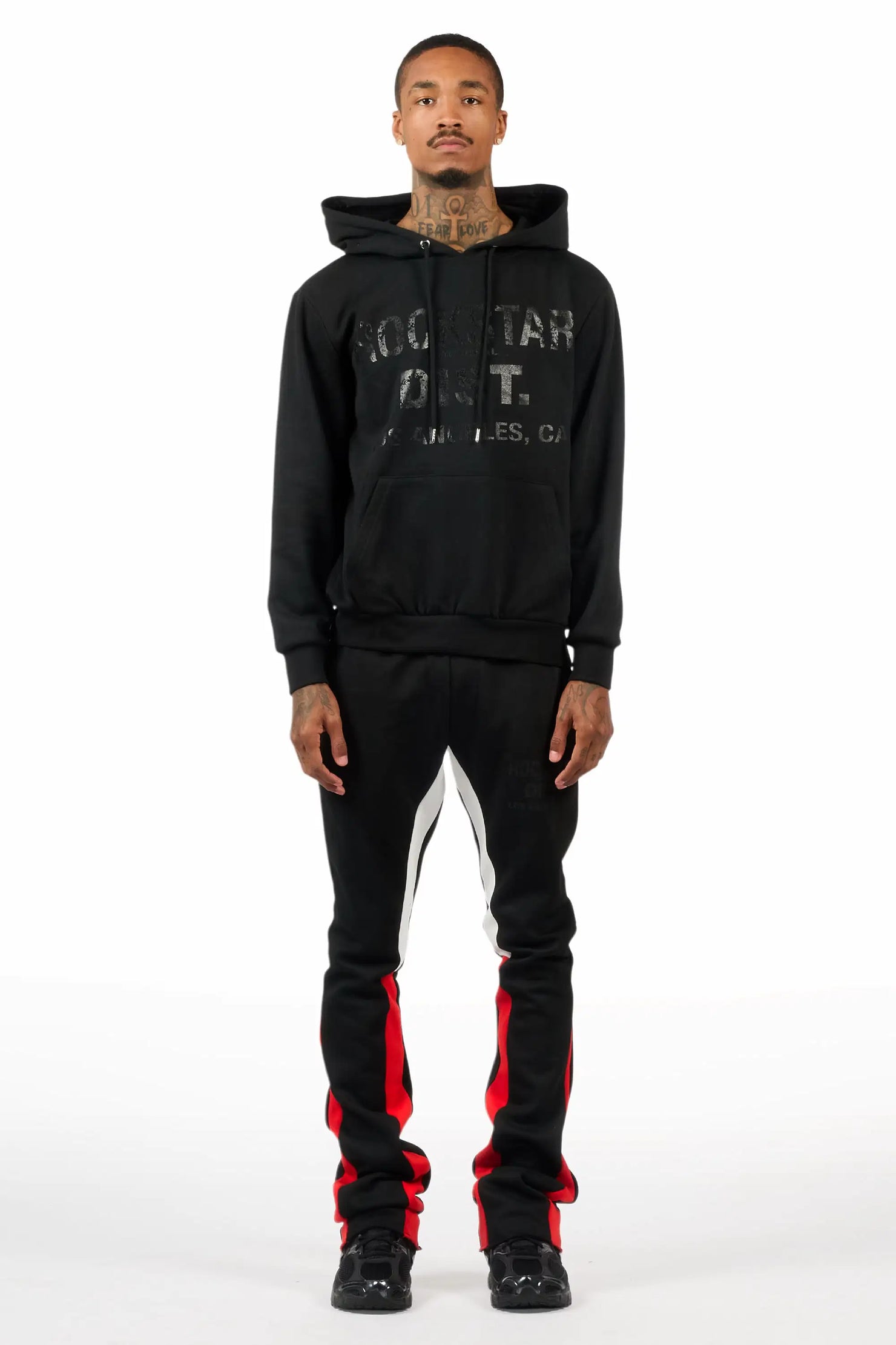 Lake Black/Black Hoodie/Stacked Flare Track Set