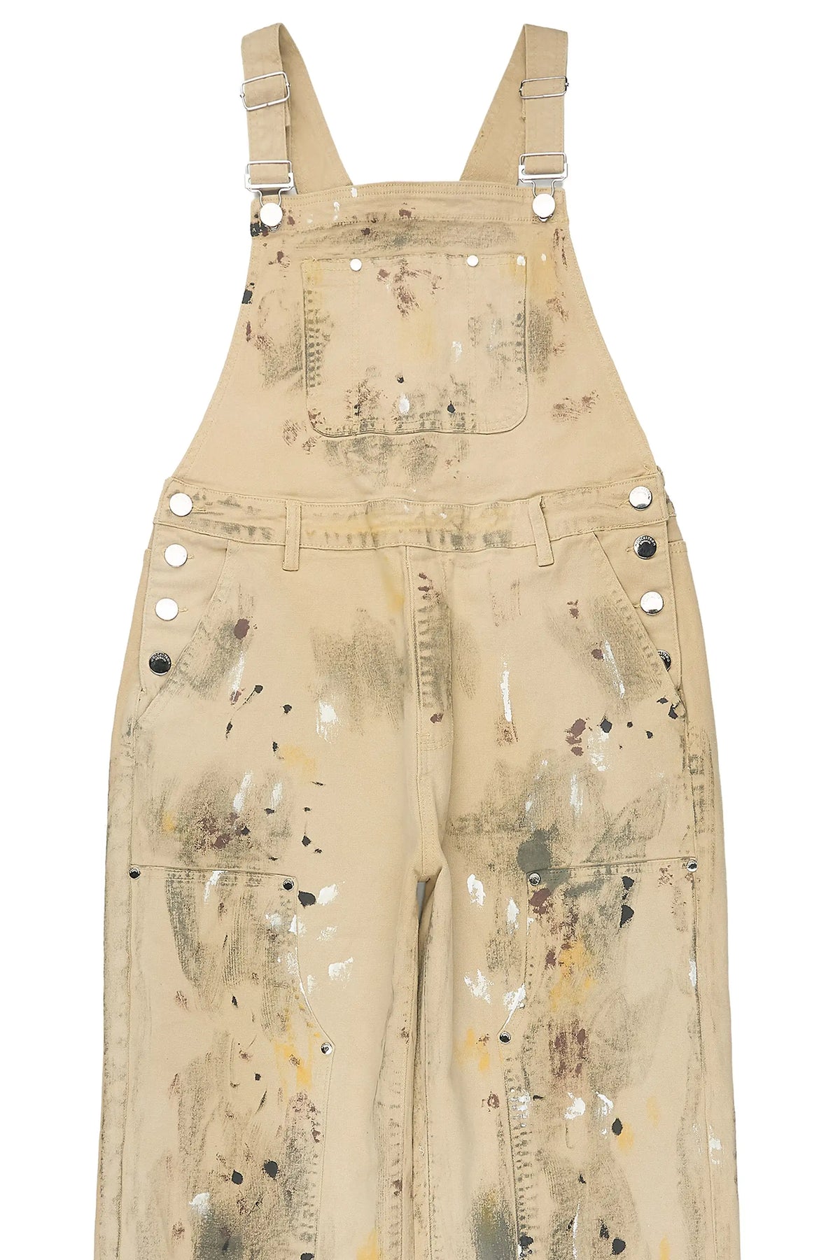 Fustier Beige Painter Denim Overall