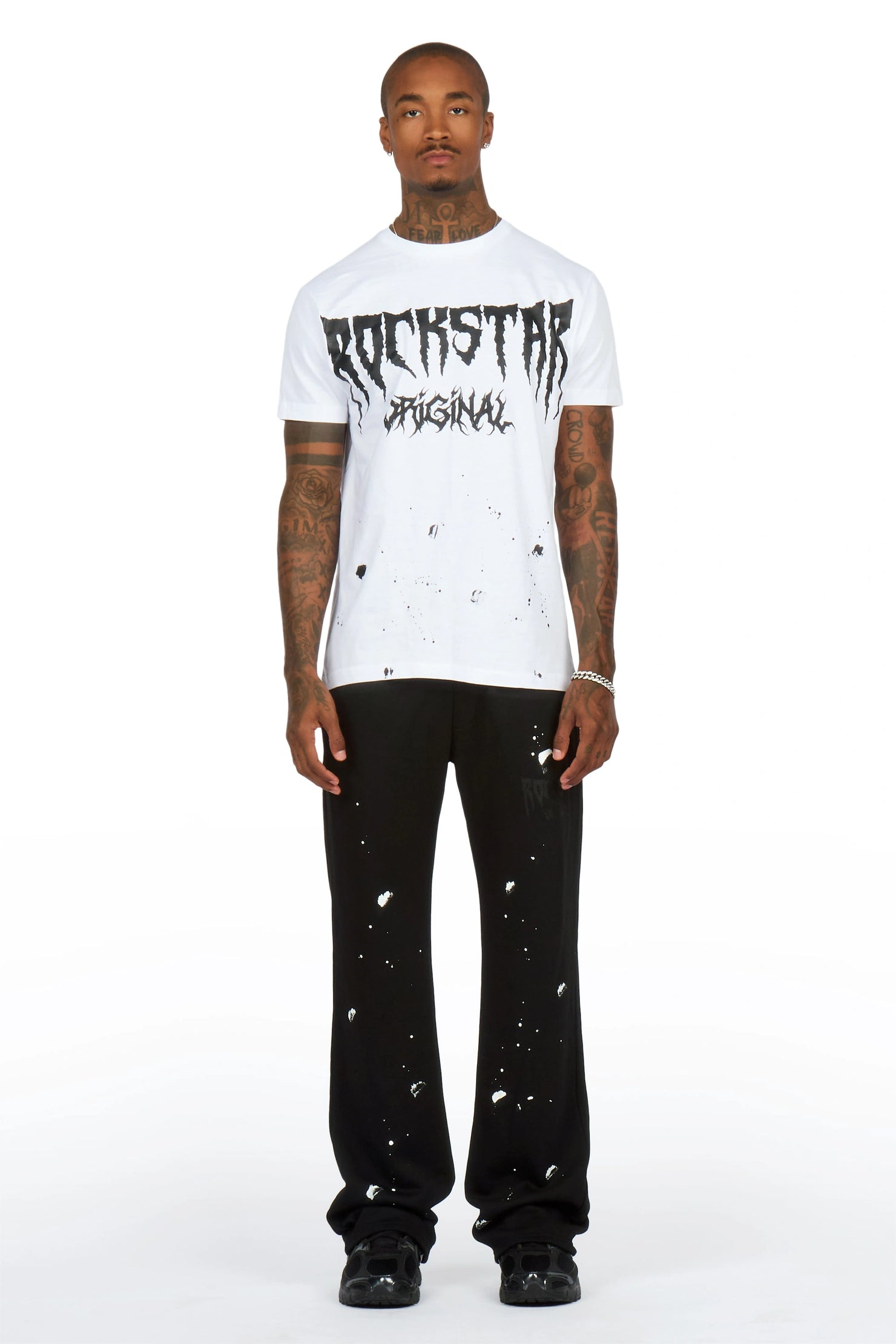 Twinkle White/Black T-Shirt/Relaxed Track Set