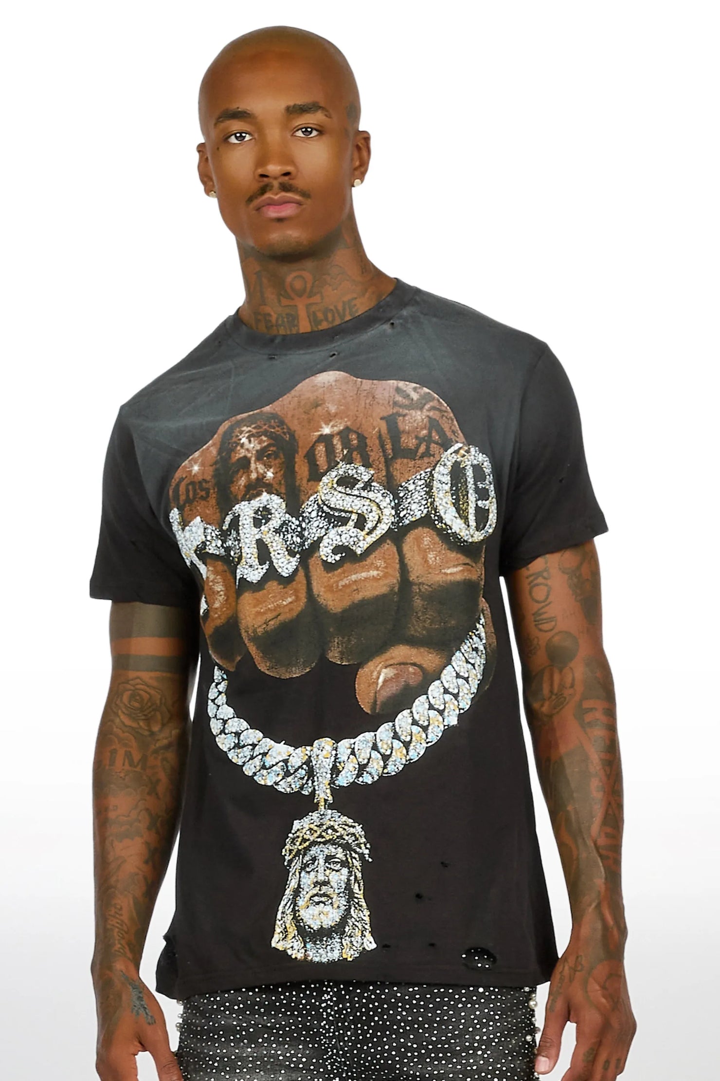 Echo Black Oversized Graphic T-Shirt