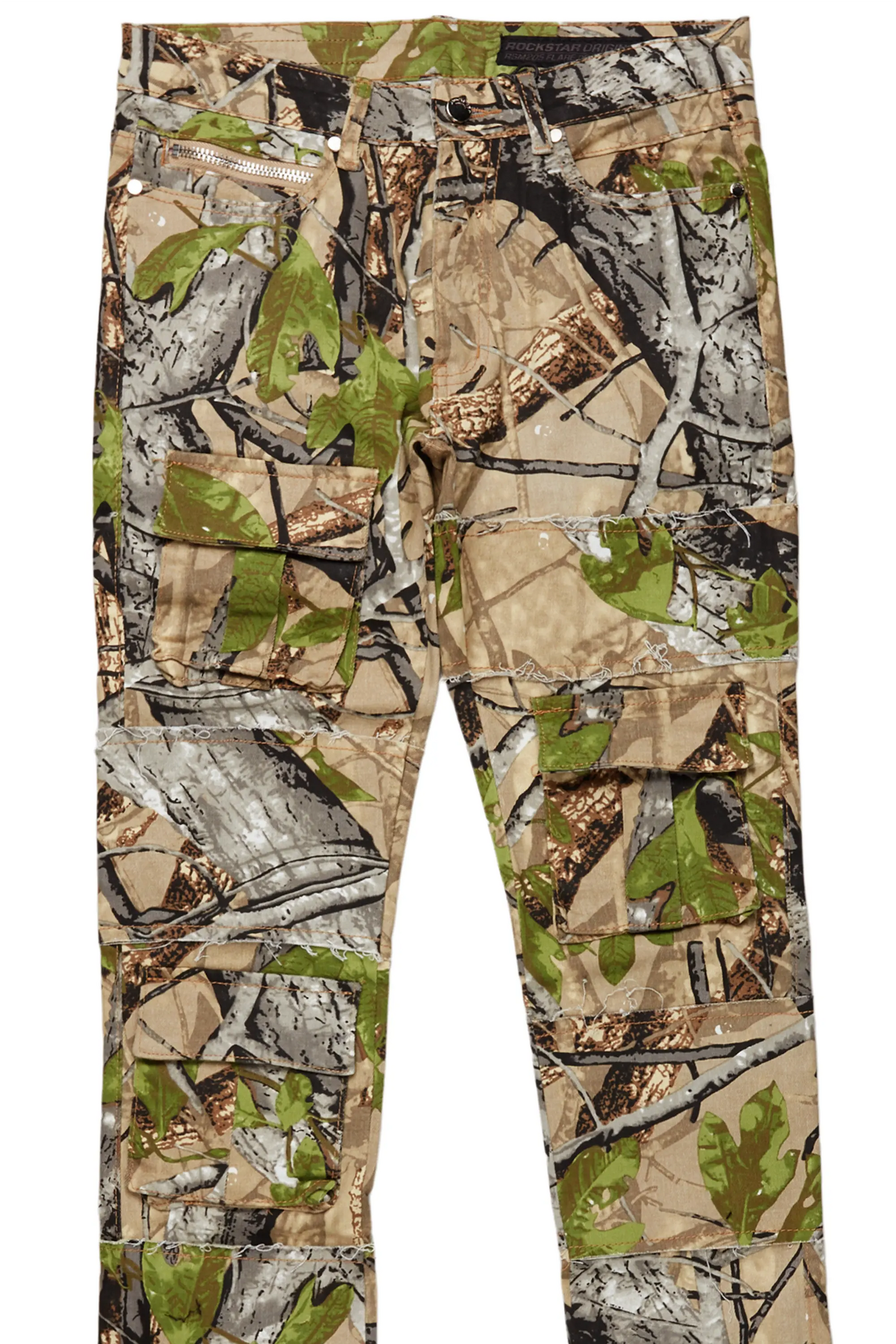 Duggar Tree Camo Cargo Stacked Flare Jean