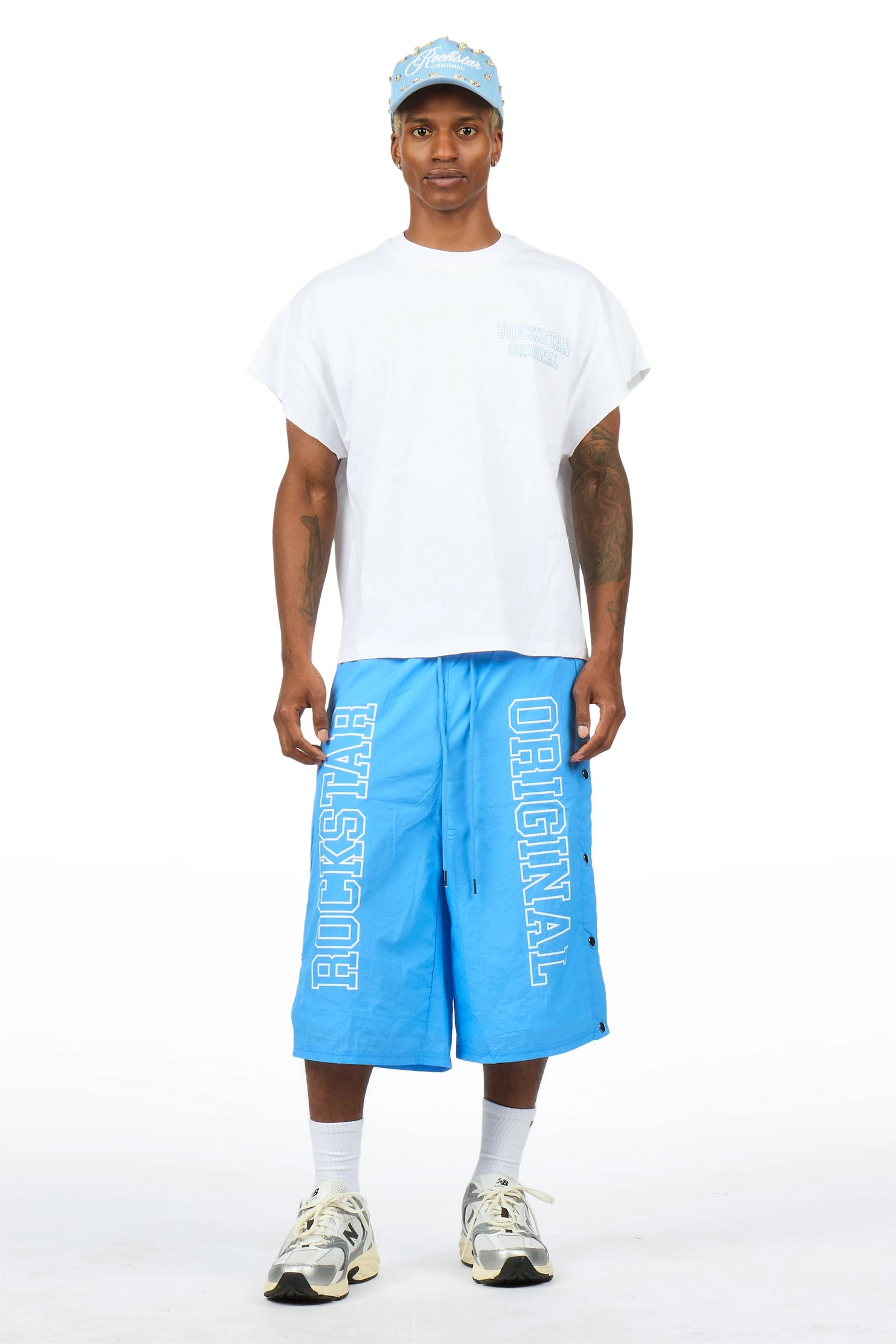 Lusent Blue Muscle Tee/Jort Set