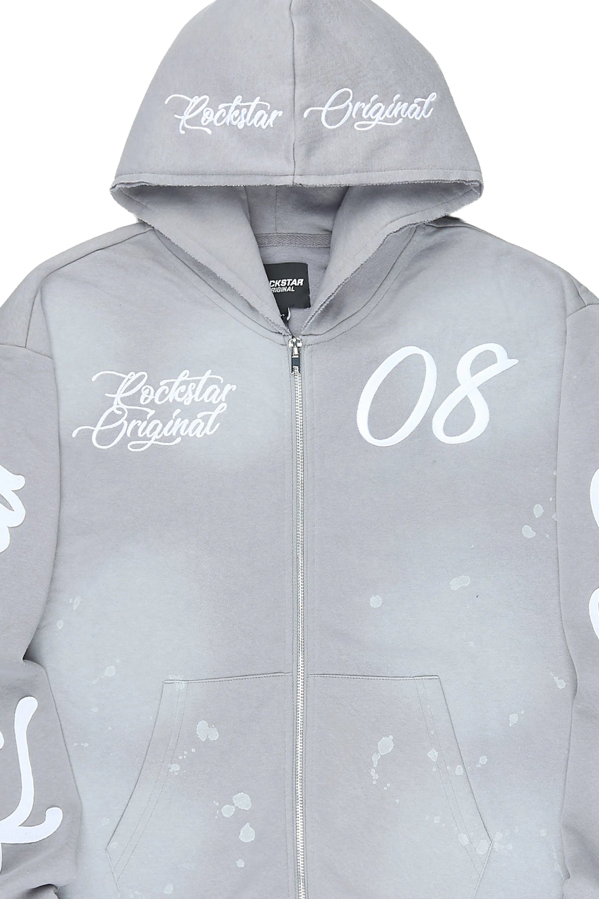 Boys Hanif Vintage Grey Zip Up Hoodie