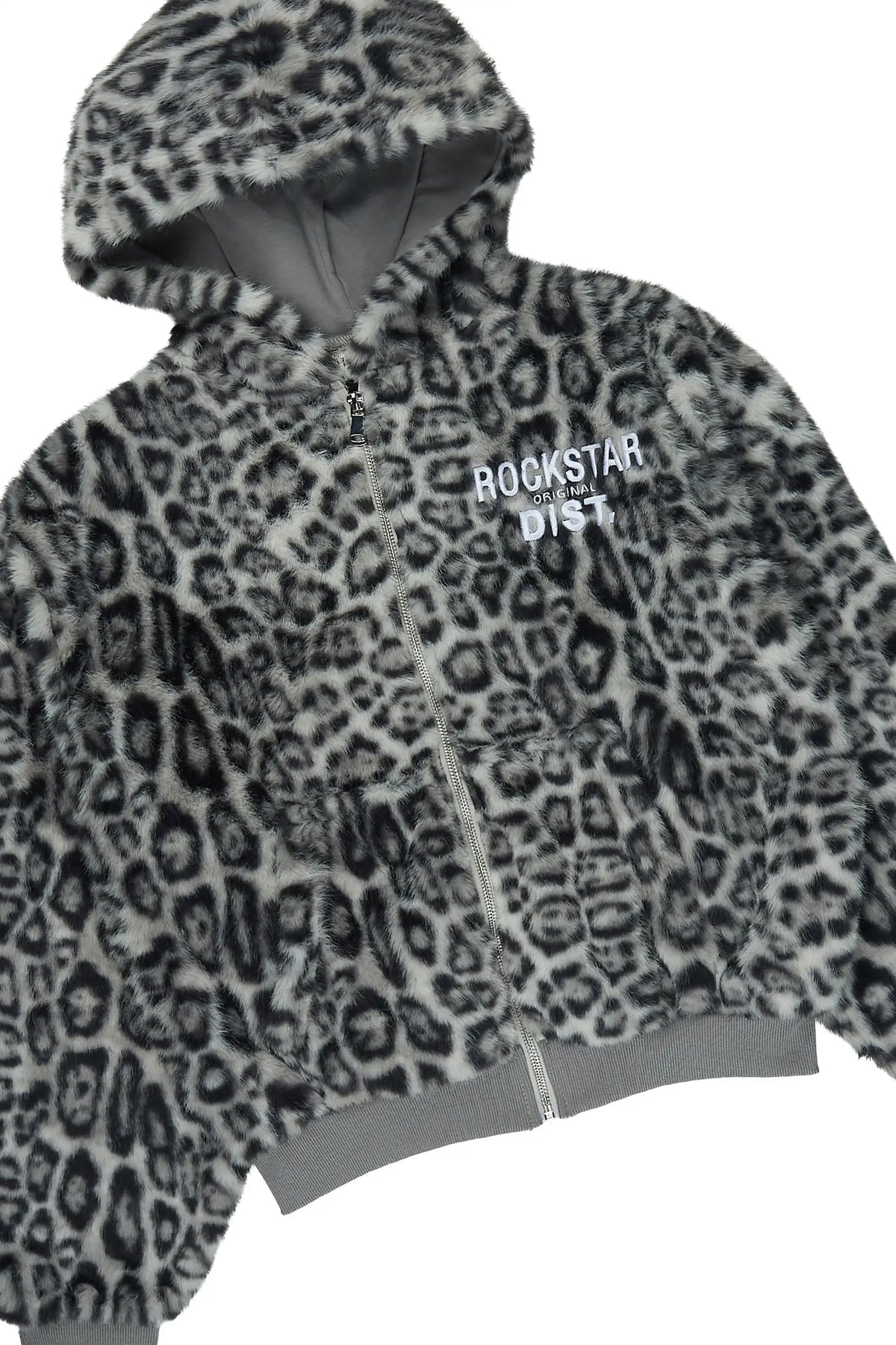 Boys Nameris Grey Cheetah Zip Up/Baggy Track Set