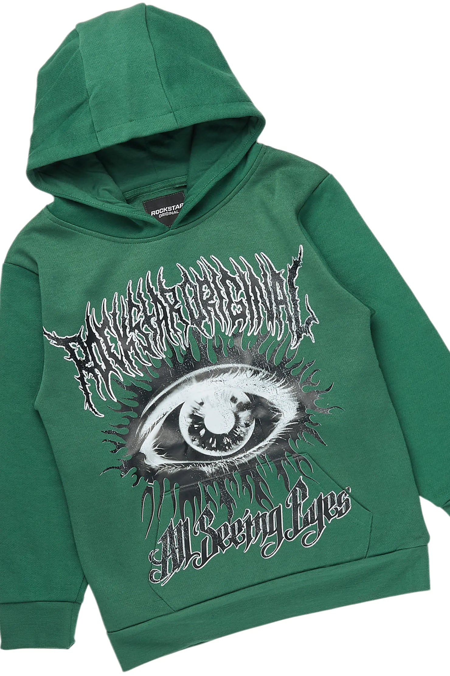 Boys All Seeing Eyes Green Baggy Stacked Track Set