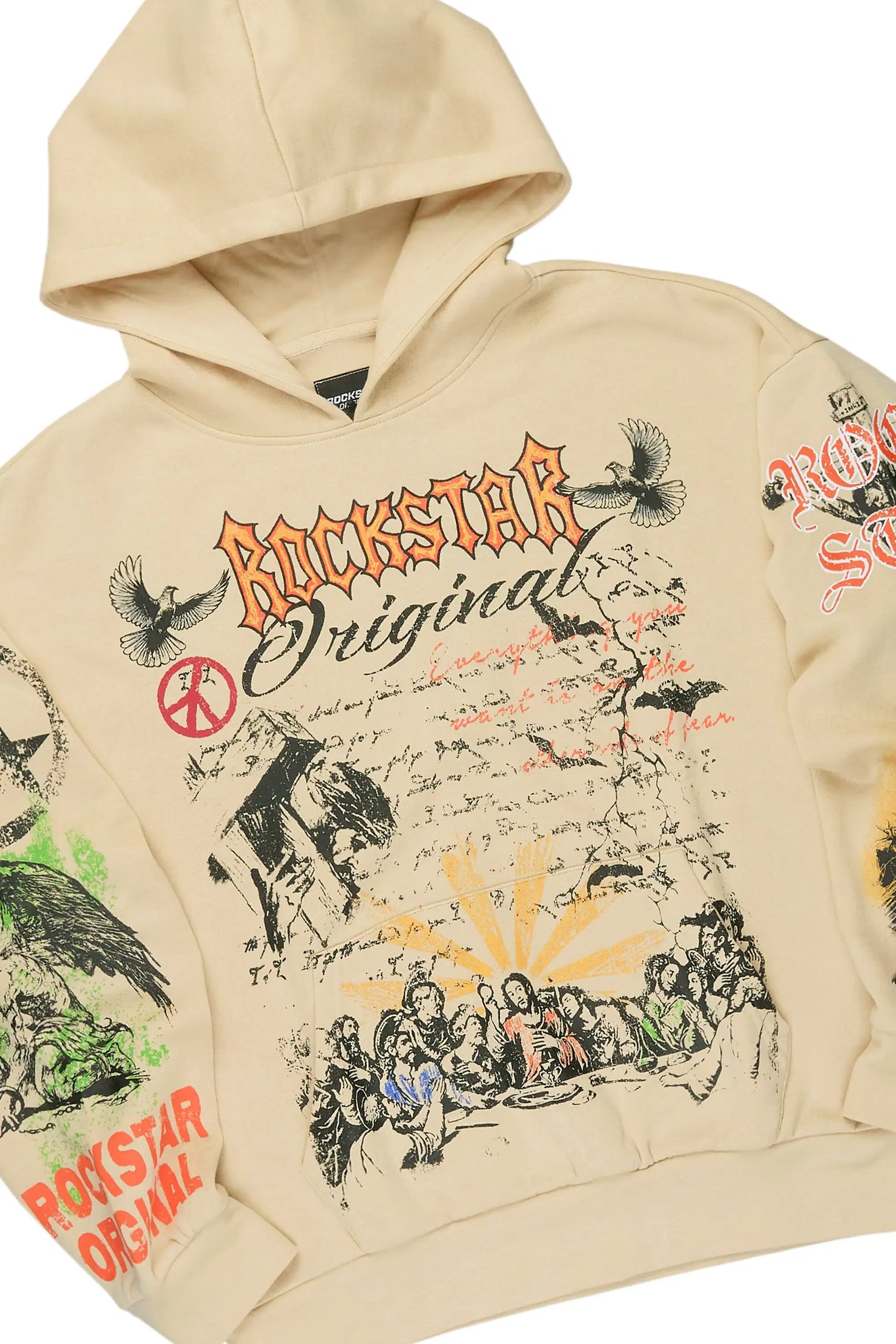 Suppersketch Beige Hoodie/Baggy Pant Track Set