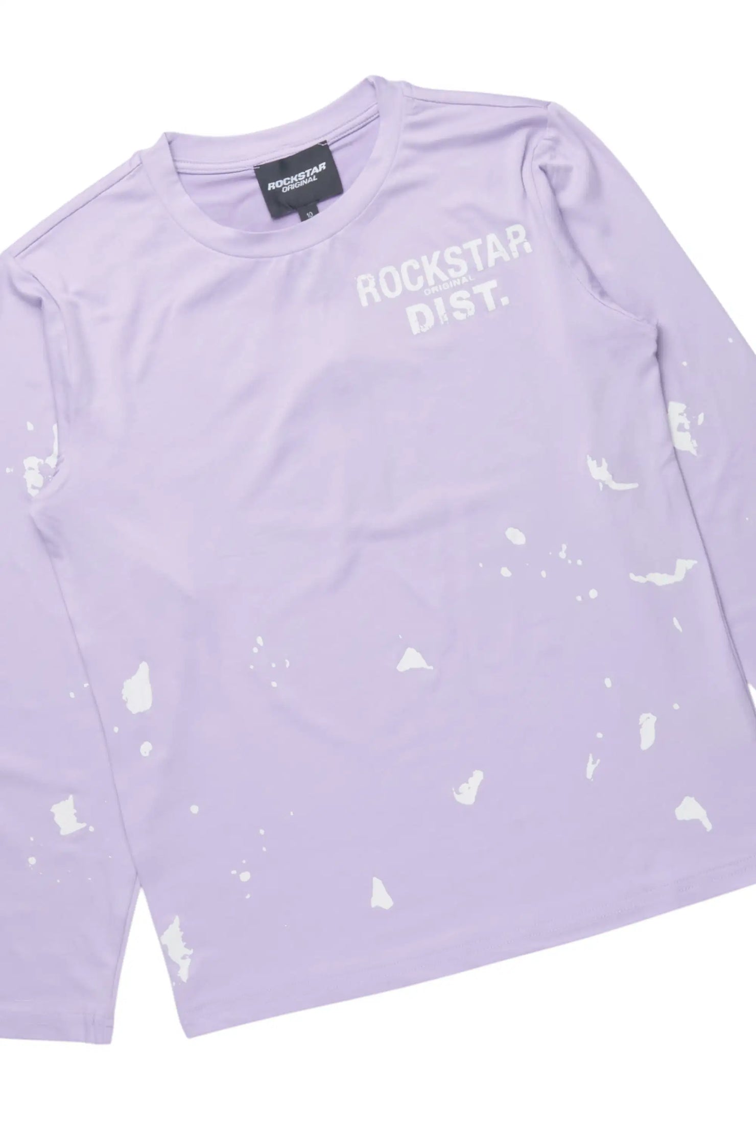 Girls Living For It Lavender Long Sleeve Lounge Set