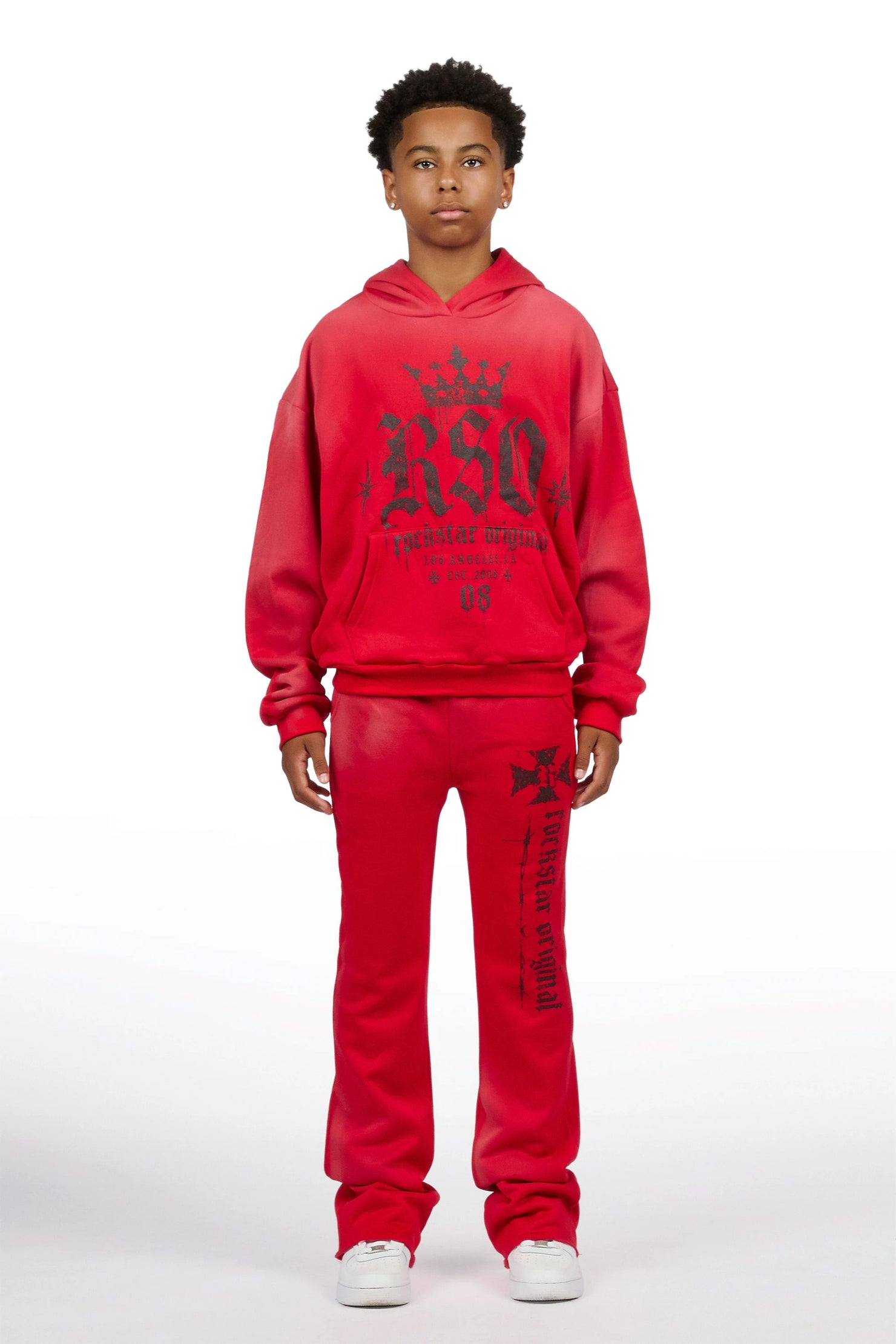 Boys Cicatrax Red Hoodie Track Set