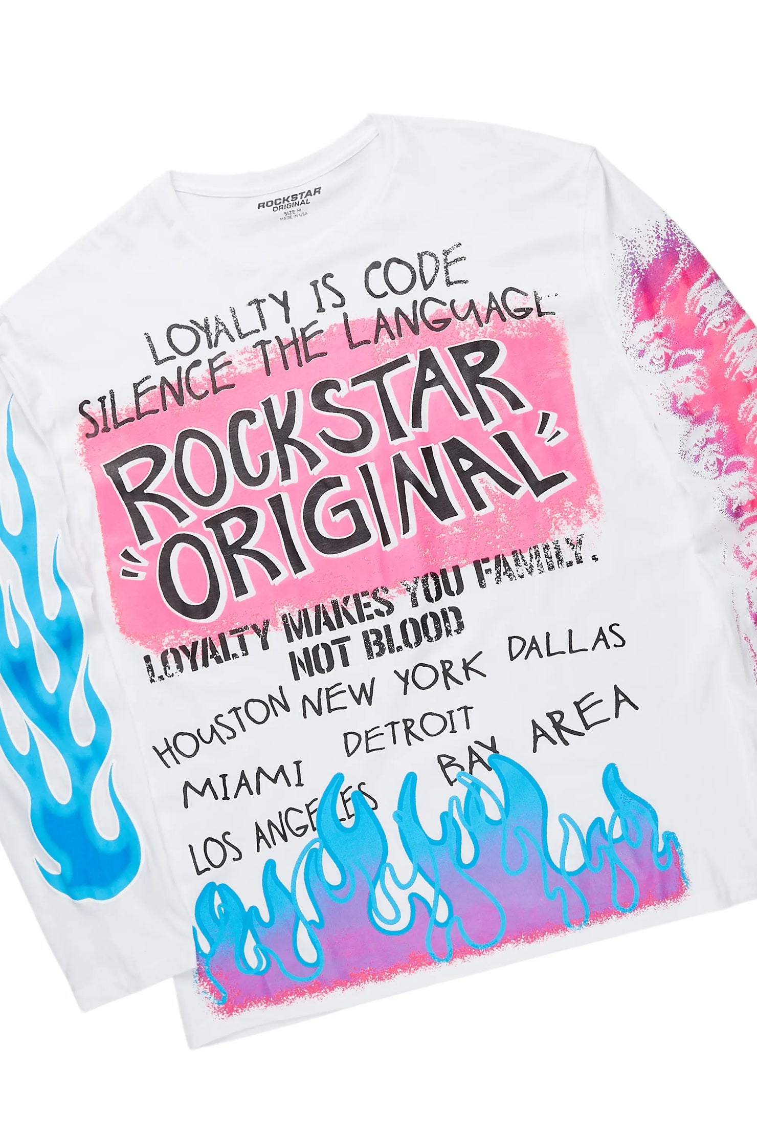 Beno White/Royal Long Sleeve T-Shirt/Baggy Pant Set