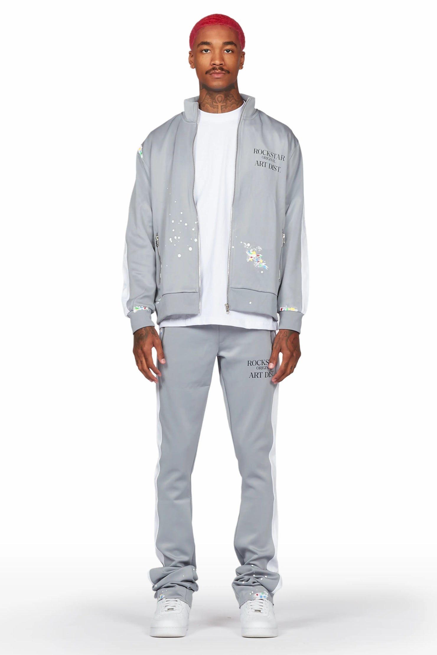 Rockstar Art Dist. Grey Tricot Super Stacked Flare Track Set