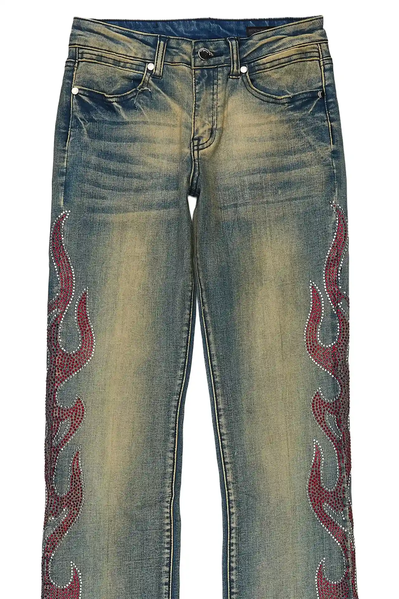 Boys Sword Vintage Blue Stacked Flare Jean