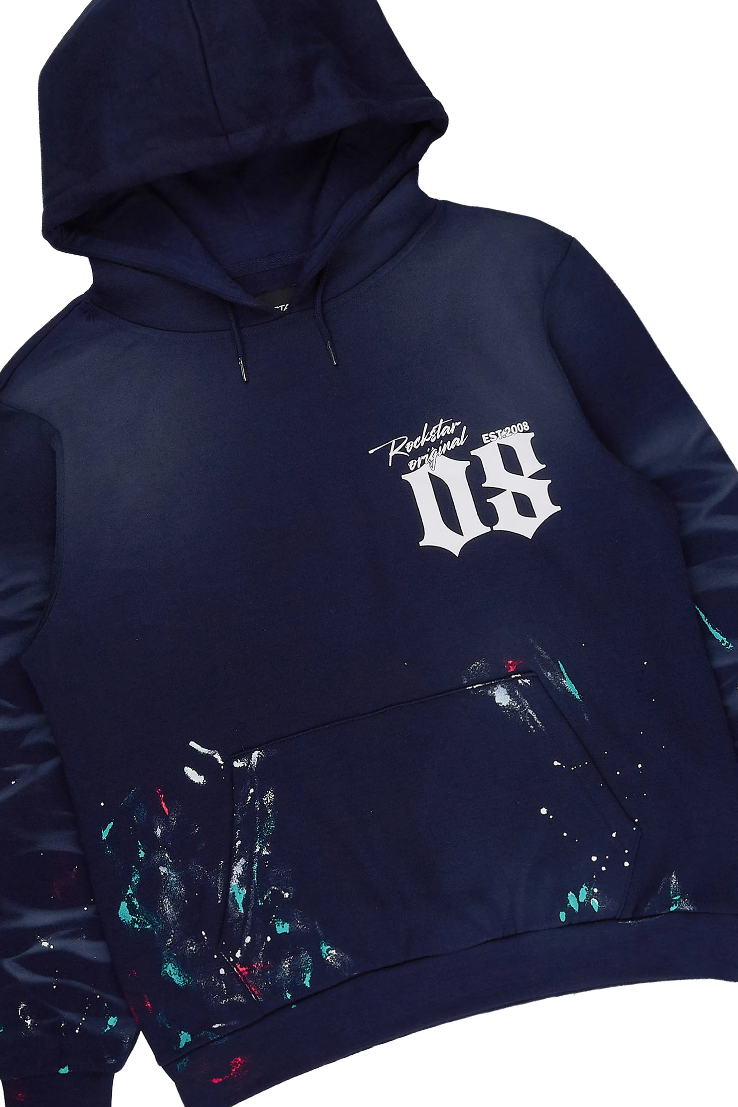Dalton Navy Hoodie/Stacked Flare Pant Track Set
