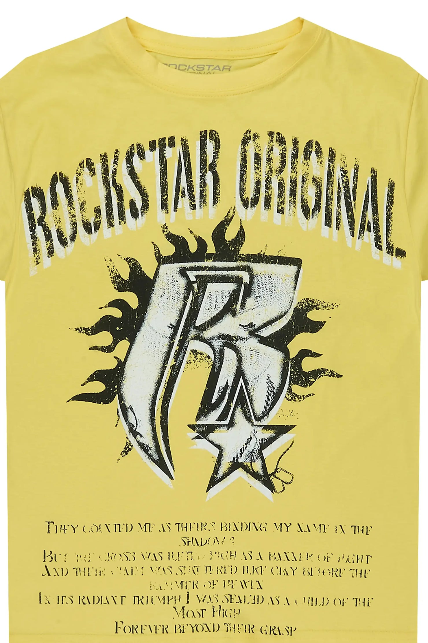 Boys True Light Yellow Graphic T-Shirt