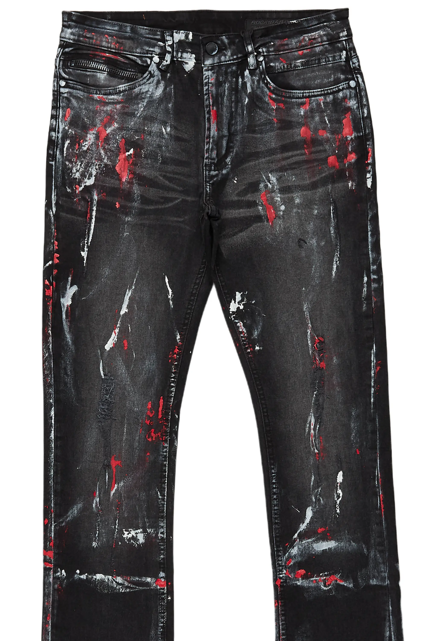 Mana Black Painter Stacked Flare Jean