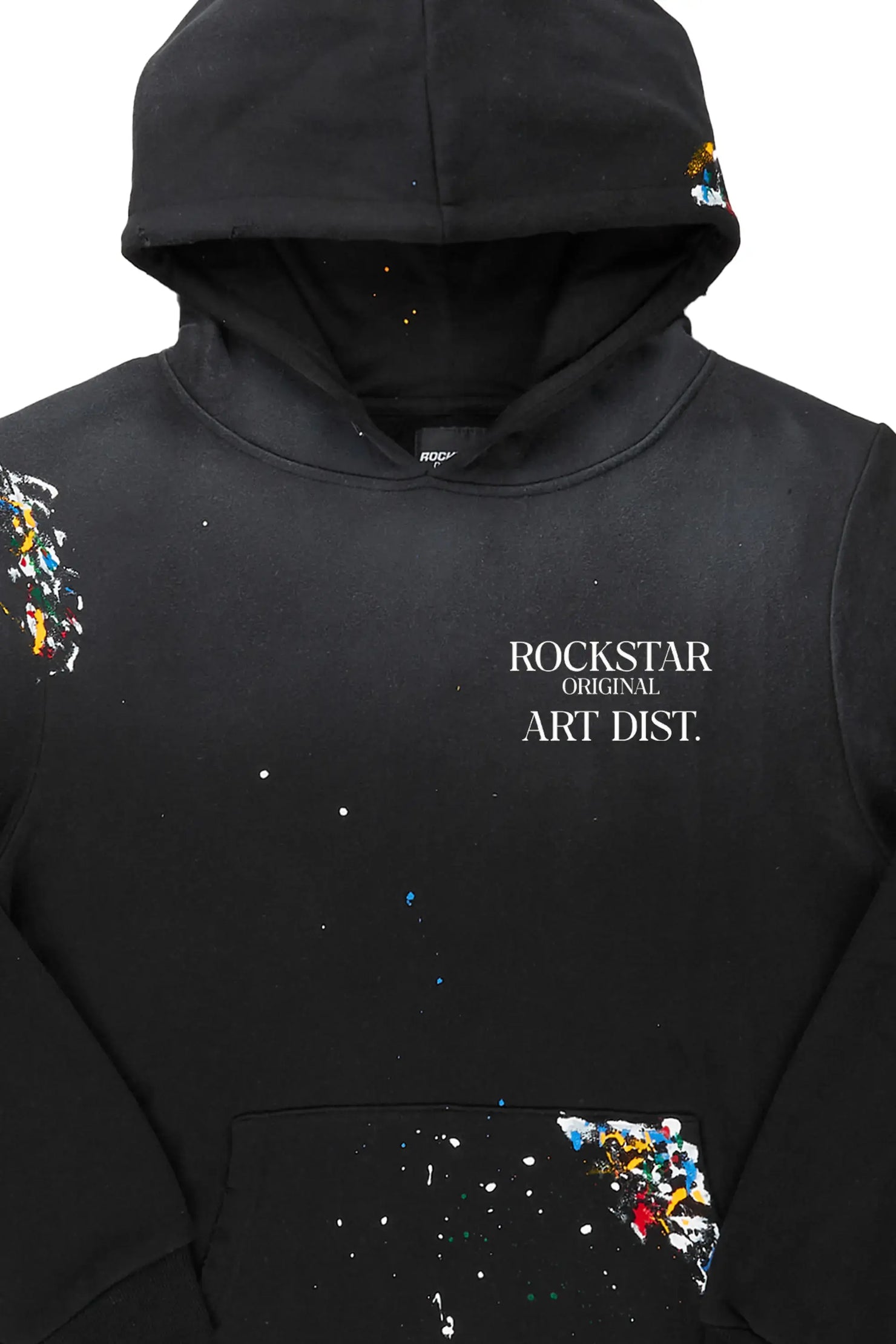 Rockstar Art Dist. Black/White Graphic Hoodie