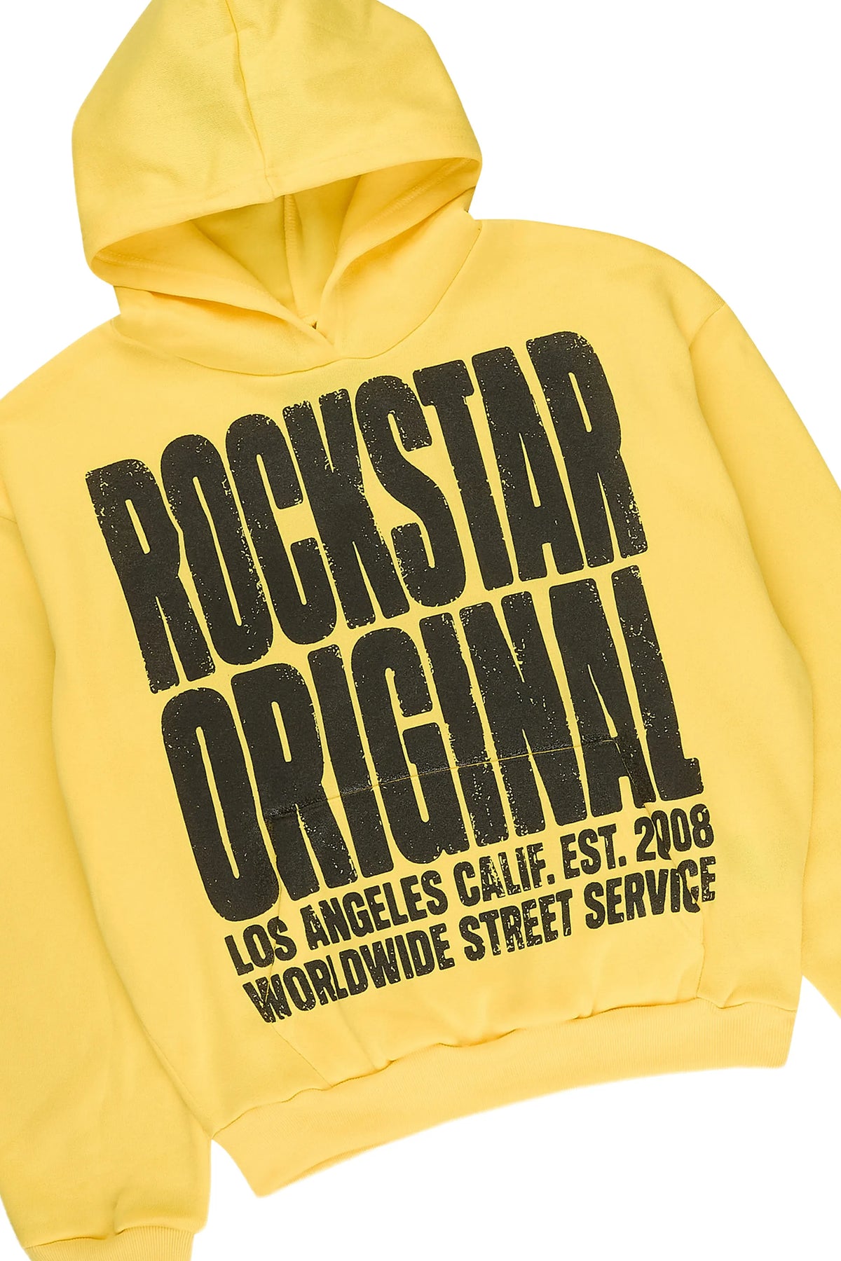 Boys Silt Yellow/Black Hoodie Stacked Track Set