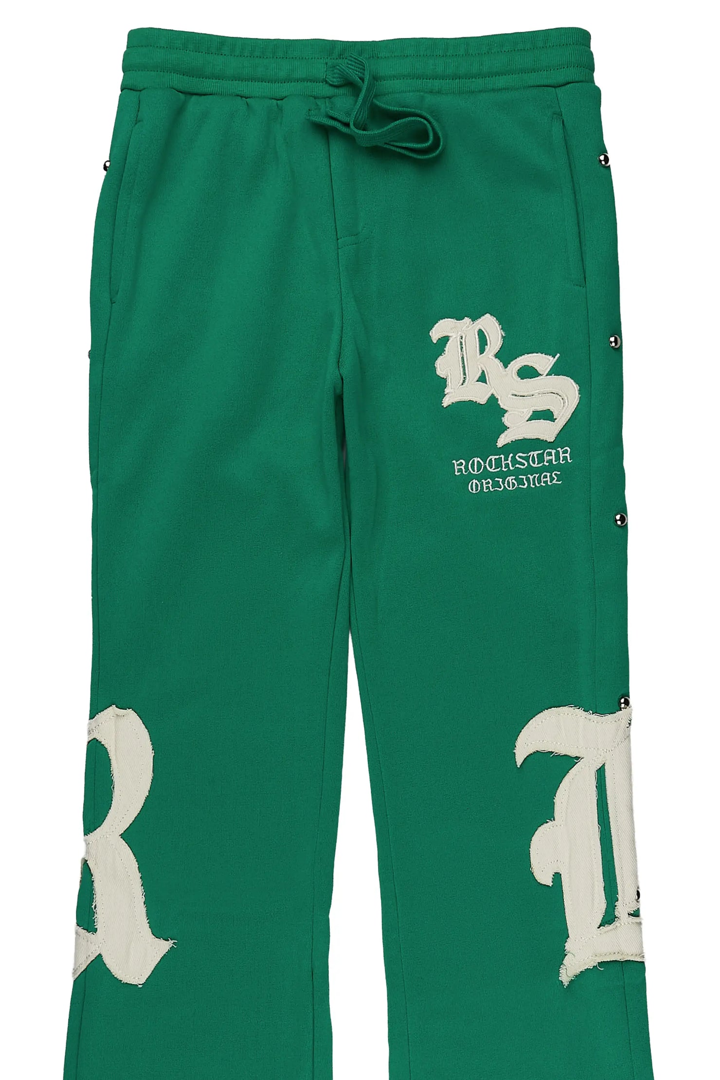 Boys Shire Green/Cream Stacked Flare Pant