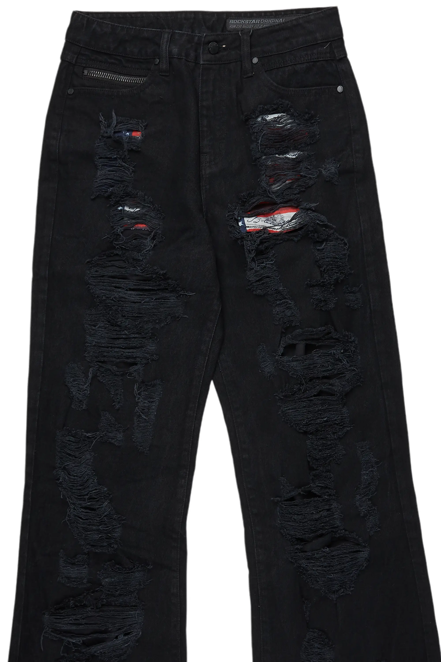 Boys Mical Black Baggy Fit Jean