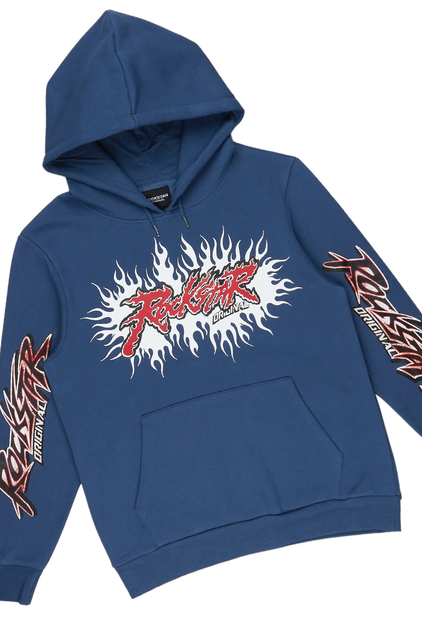 Tidus Navy Hoodie/Stacked Flare Track Pant Set