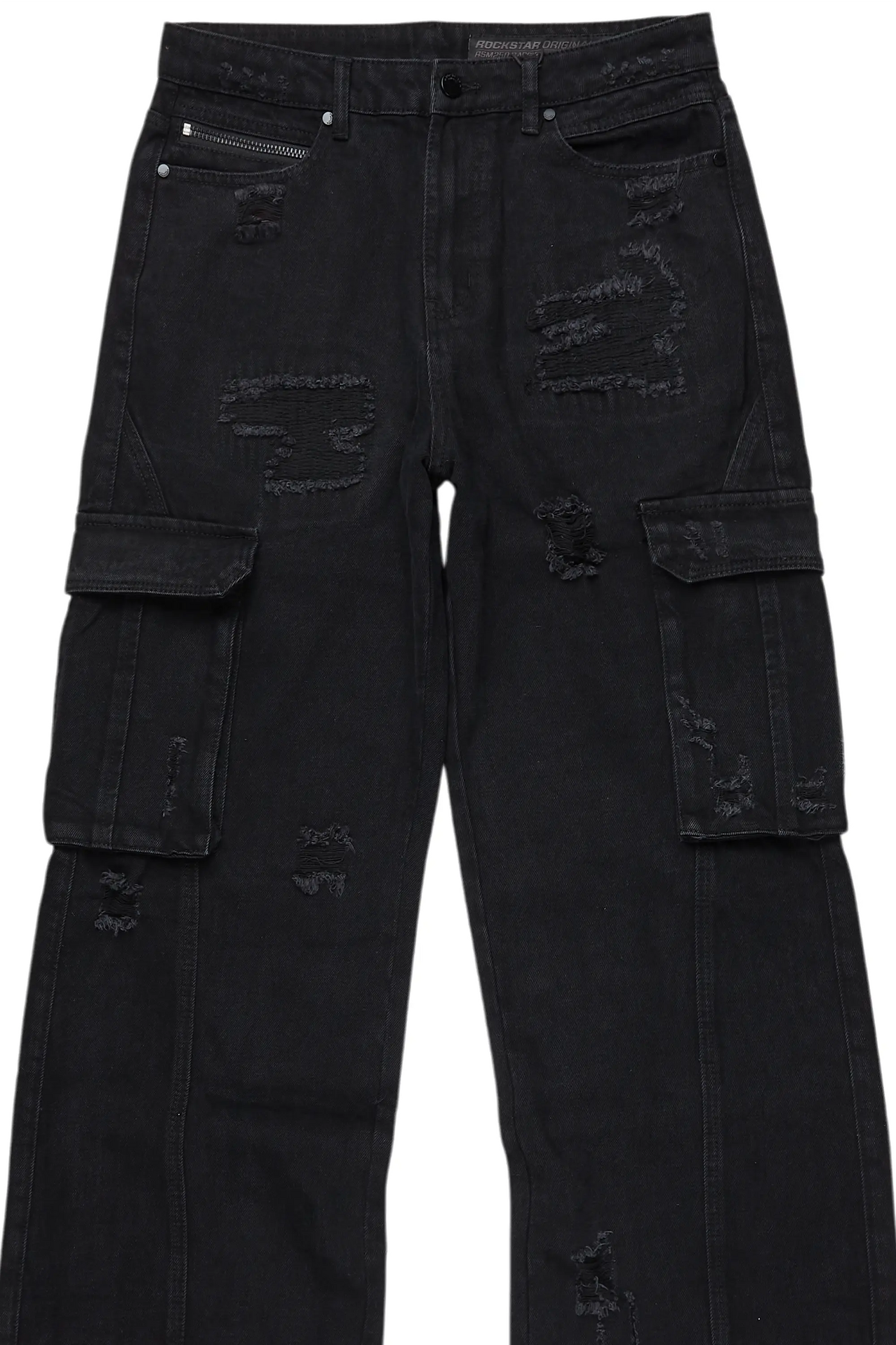 Nand Jet Black Baggy Cargo Jean