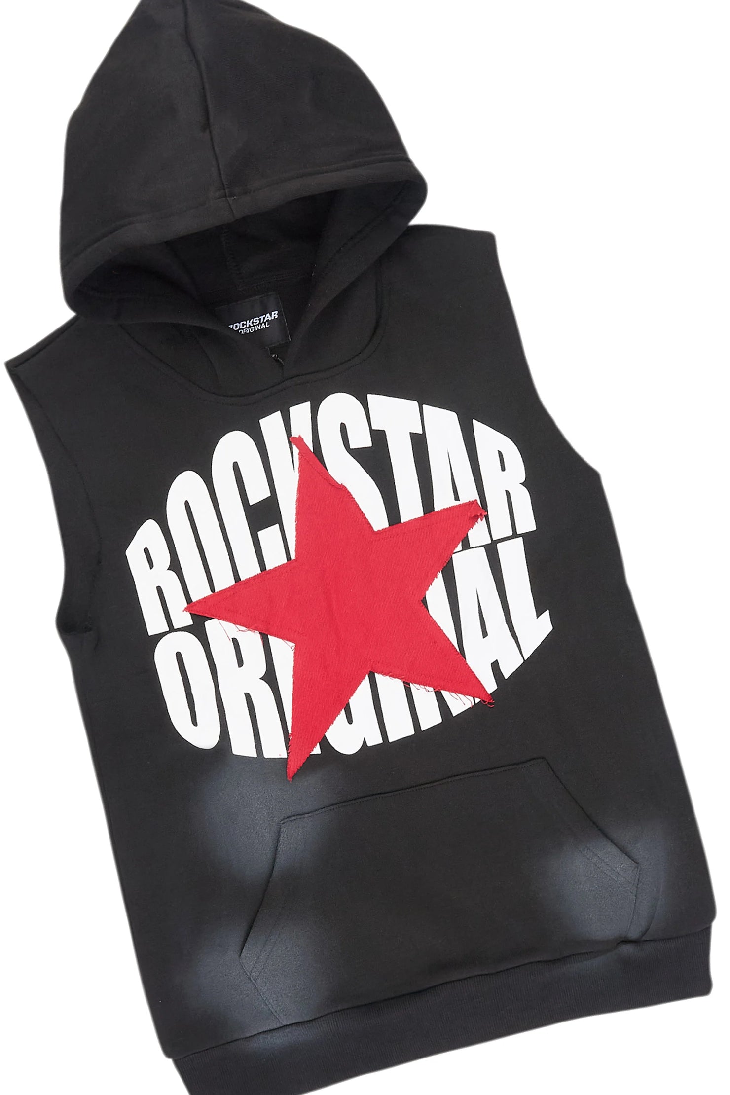 Boys States Black Hooded Fleece Short Set
