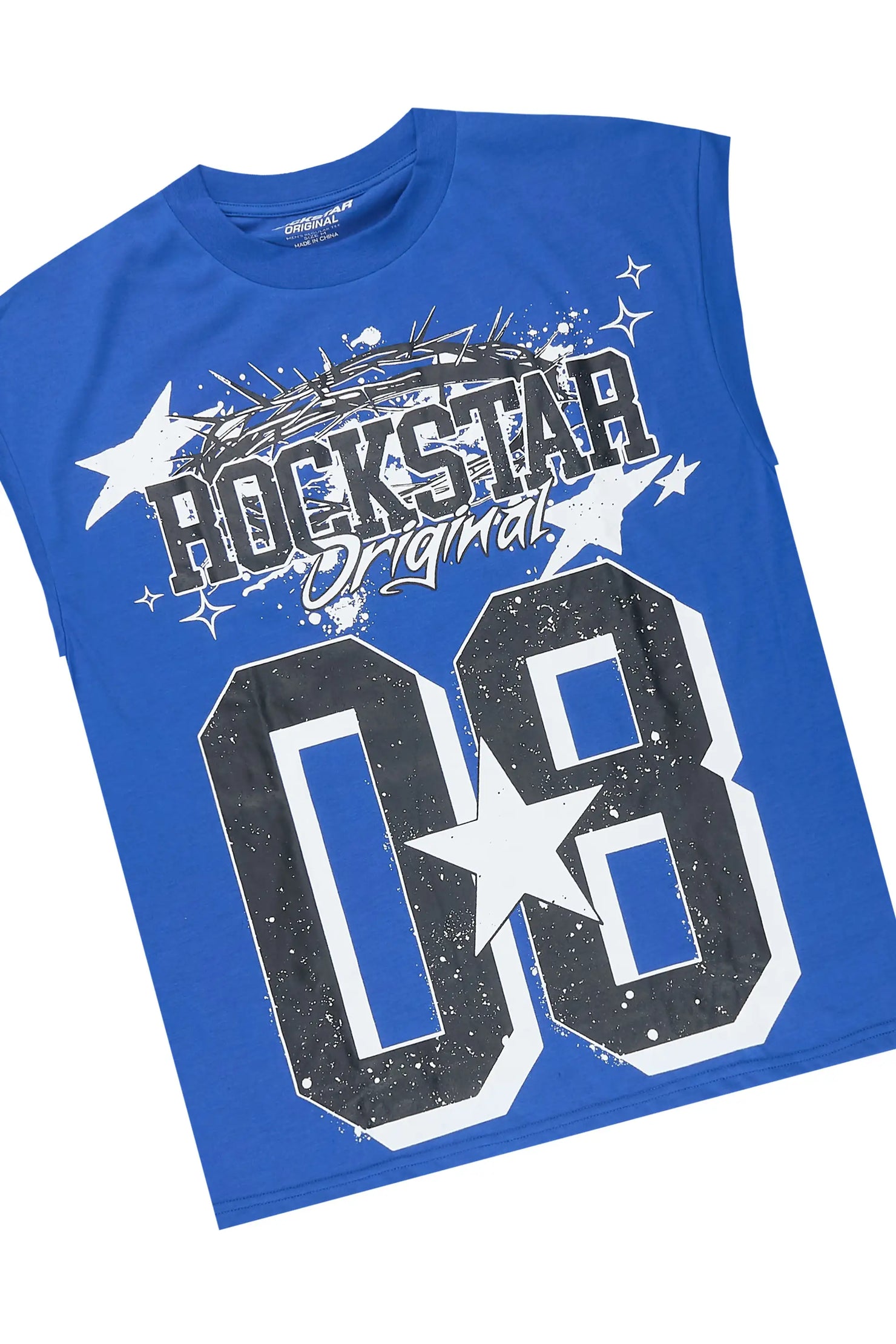 Allstar Cut Sleeve Royal/Black T-Shirt Short Set