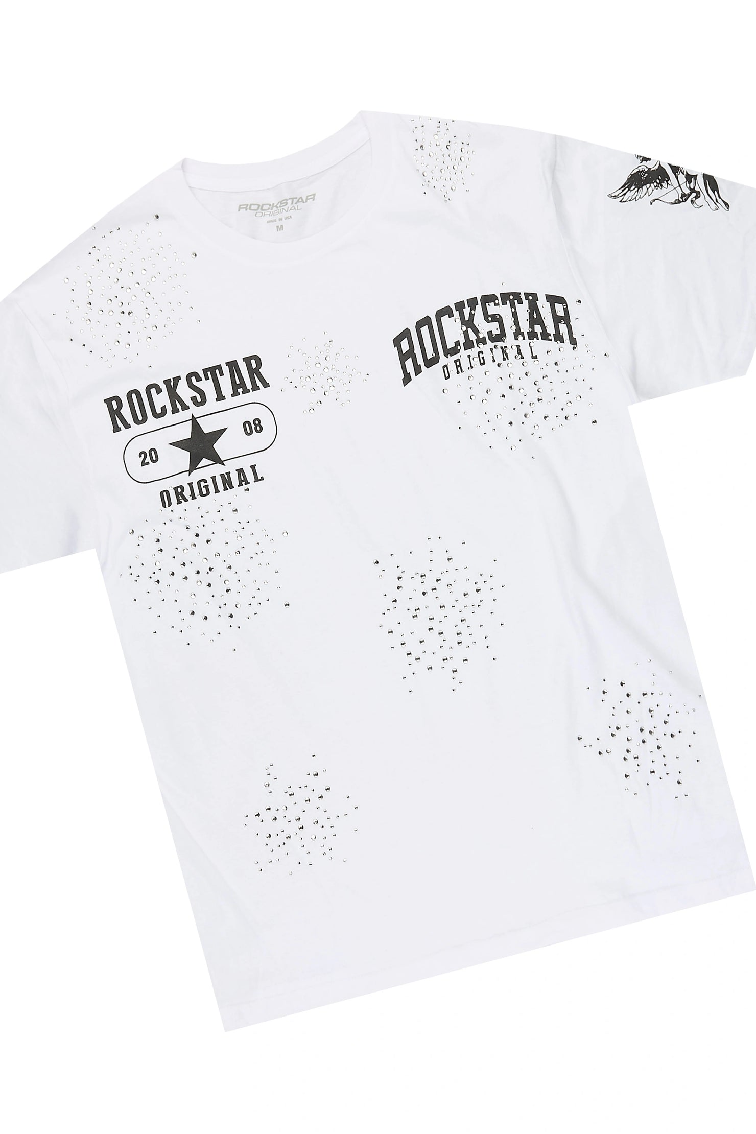 Gutta 2.0 Black/White Rhinestone T-Shirt/ Relaxed Track Set