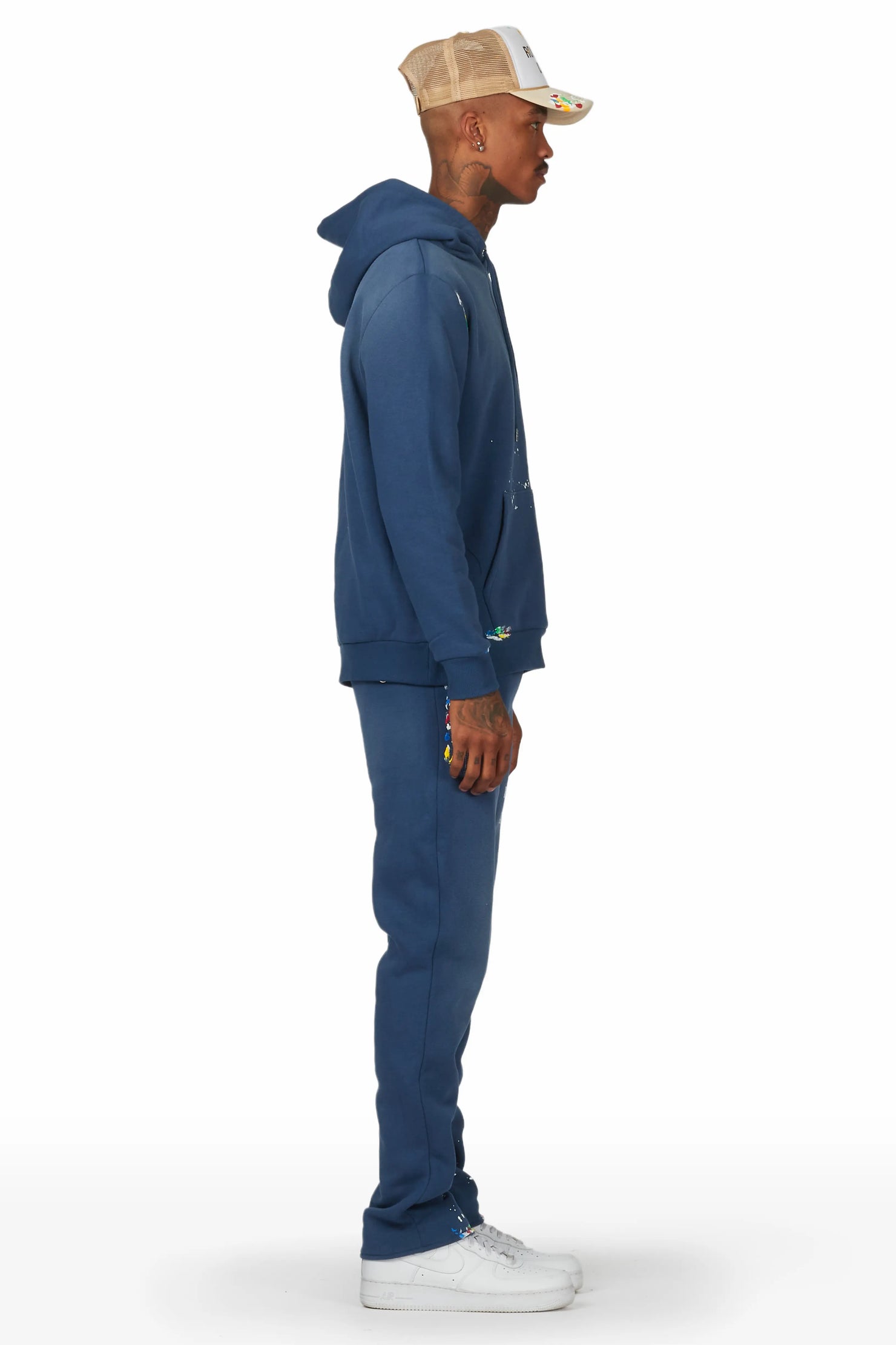 Rockstar Art Dist. Navy Hoodie Slim Fit Pant Set