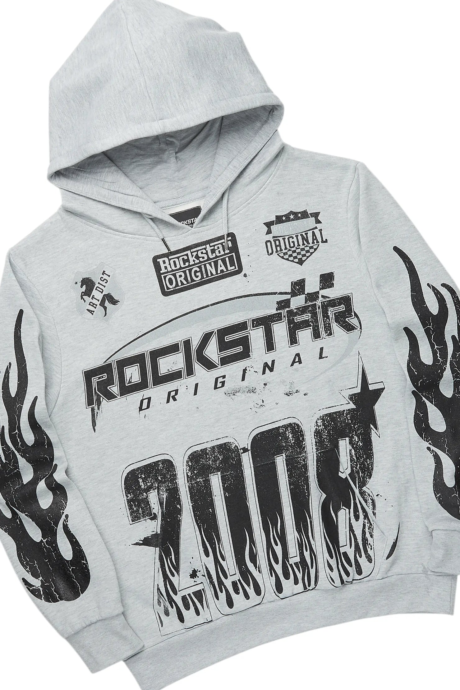 Amos Heather Grey Hoodie/Baggy Track Pant Set