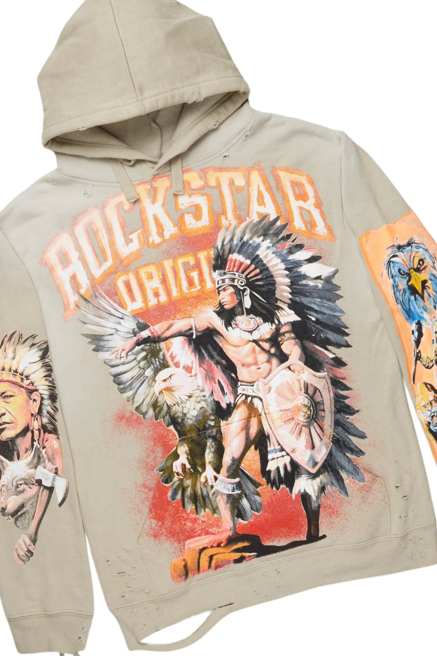 Ferris Oatmeal Hoodie & Petrus Super Stacked Flare Jean Bundle