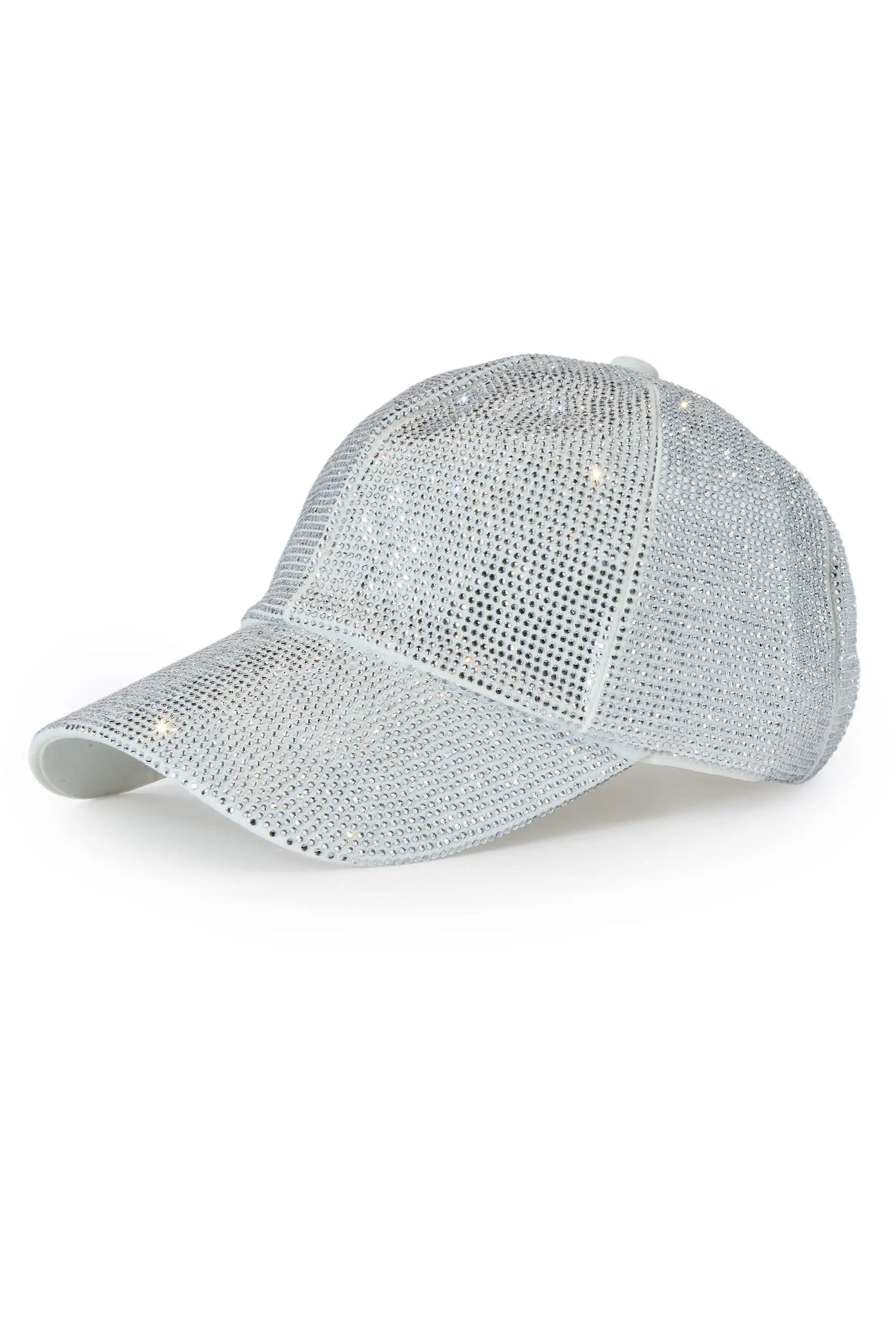 Wilamesha White Rhinestone Trucker Hat