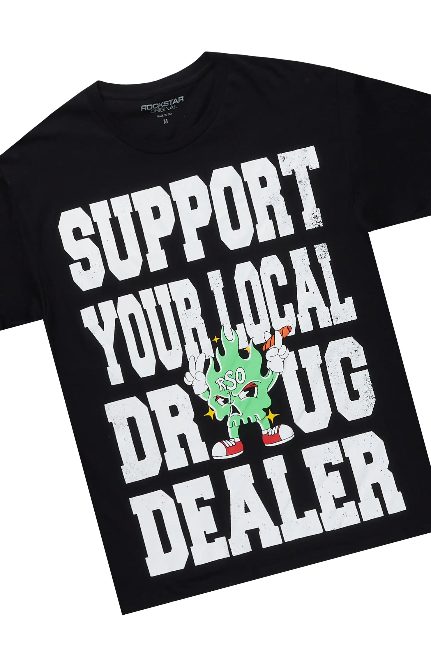 Tarl Black Graphic T-Shirt Short Set