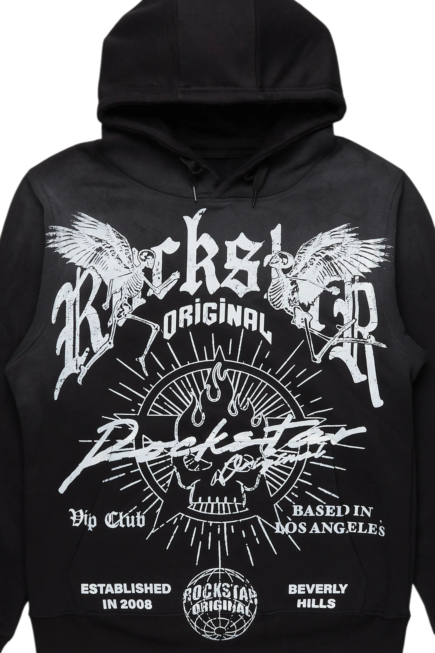 Tally Black Graphic Hoodie