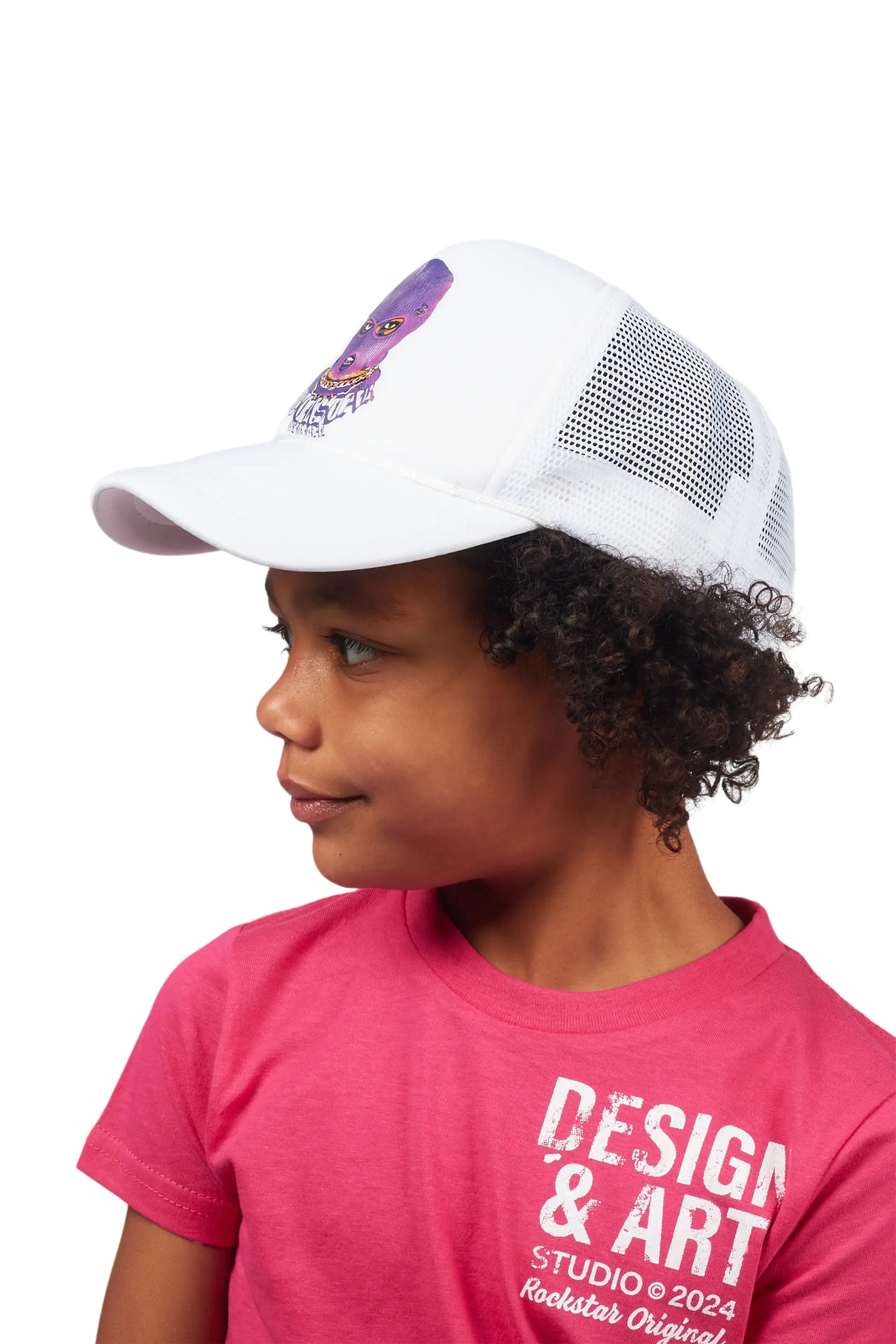 Girls Mura White Graphic Trucker Hat