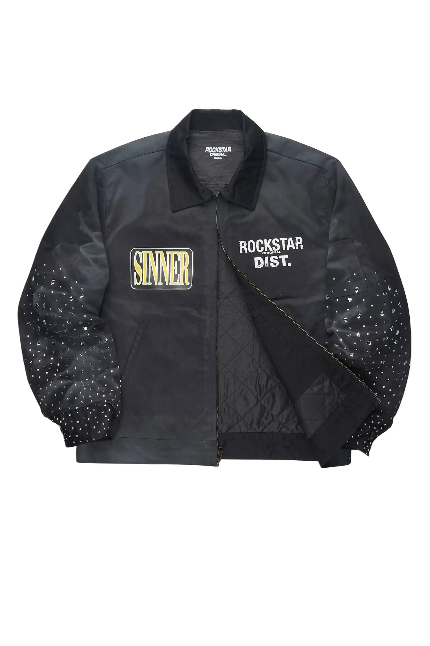 Traval Black Rhinestone Workman Jacket